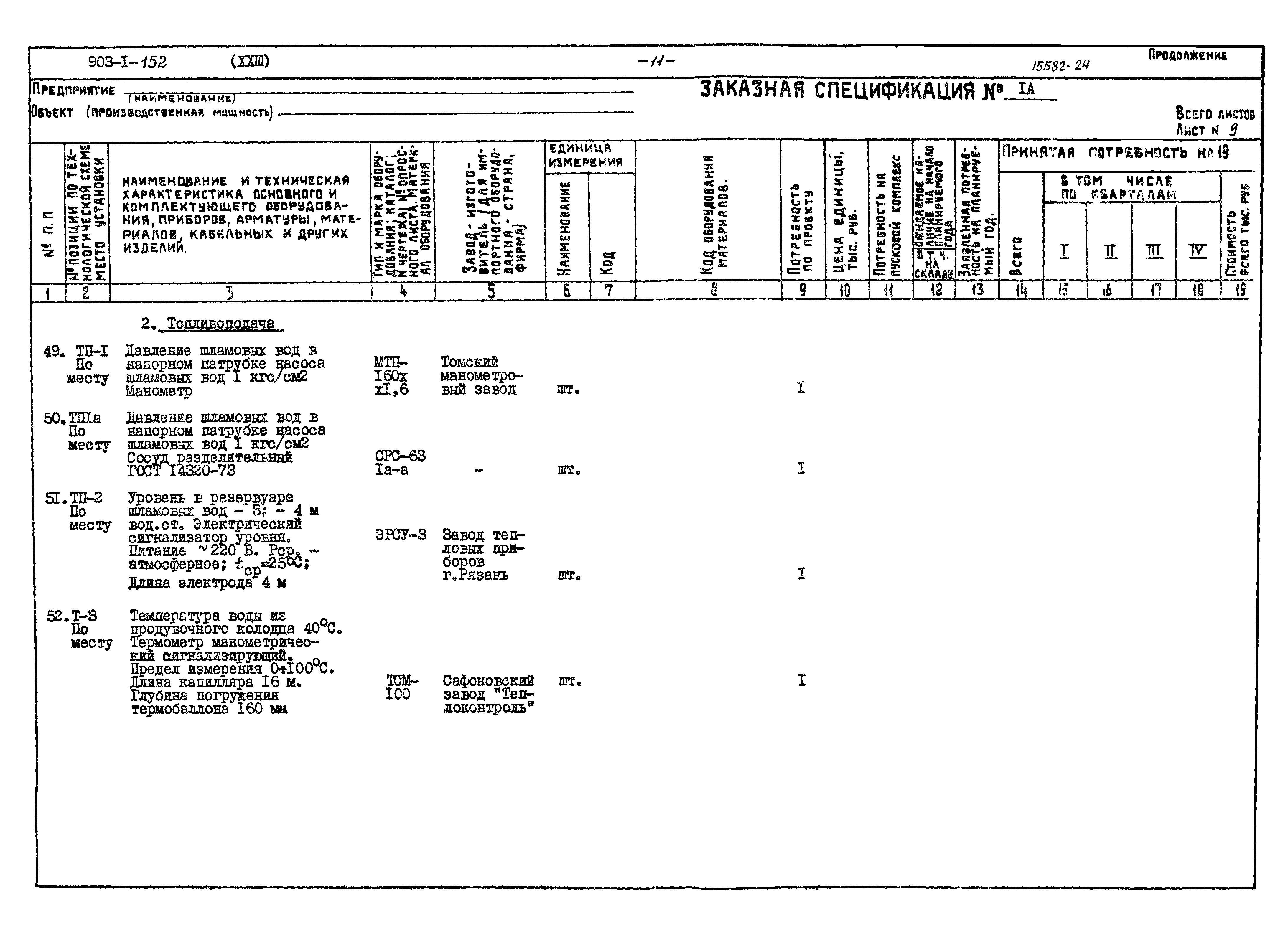 Типовой проект 903-1-152