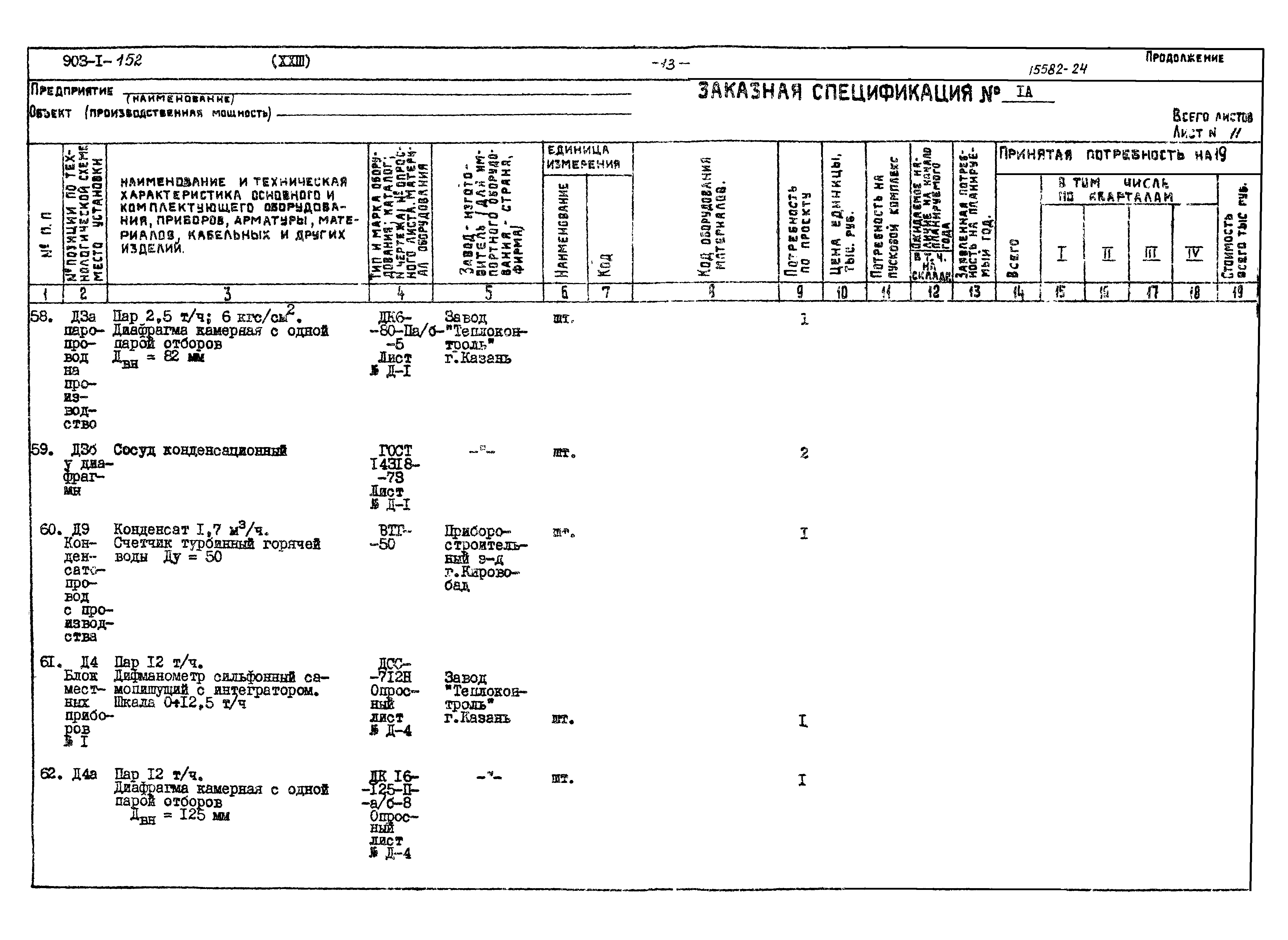 Типовой проект 903-1-152