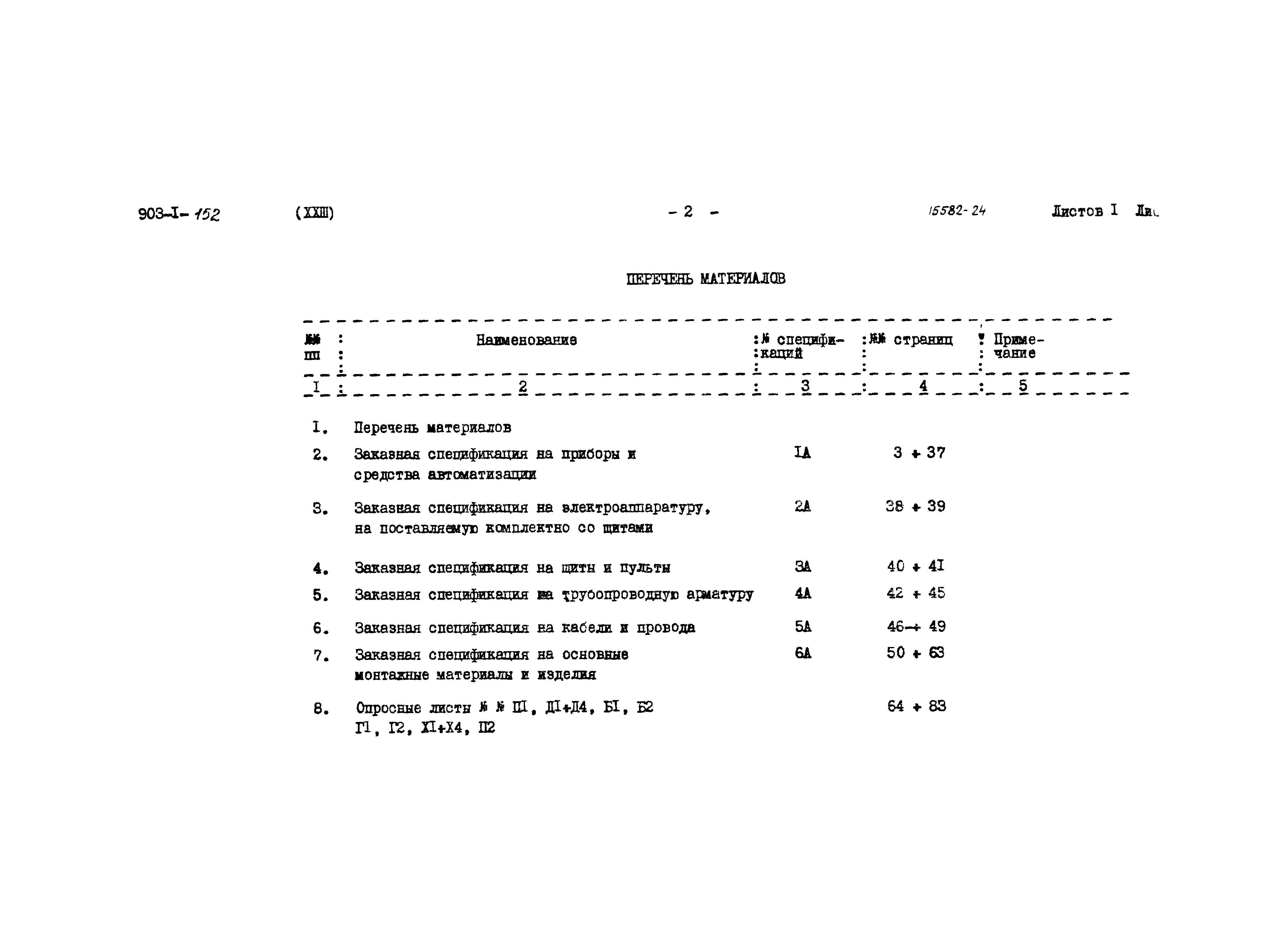 Типовой проект 903-1-152