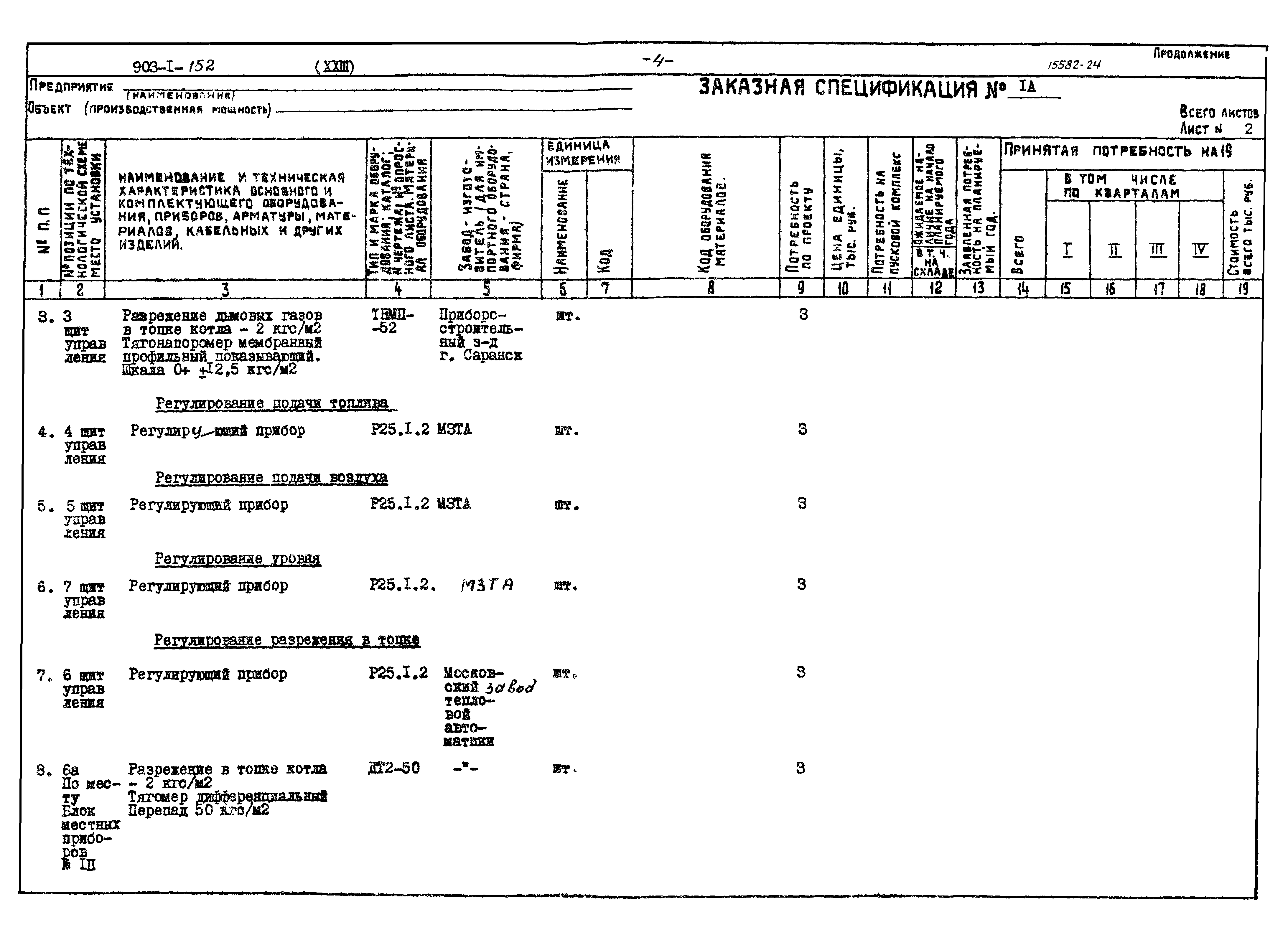 Типовой проект 903-1-152