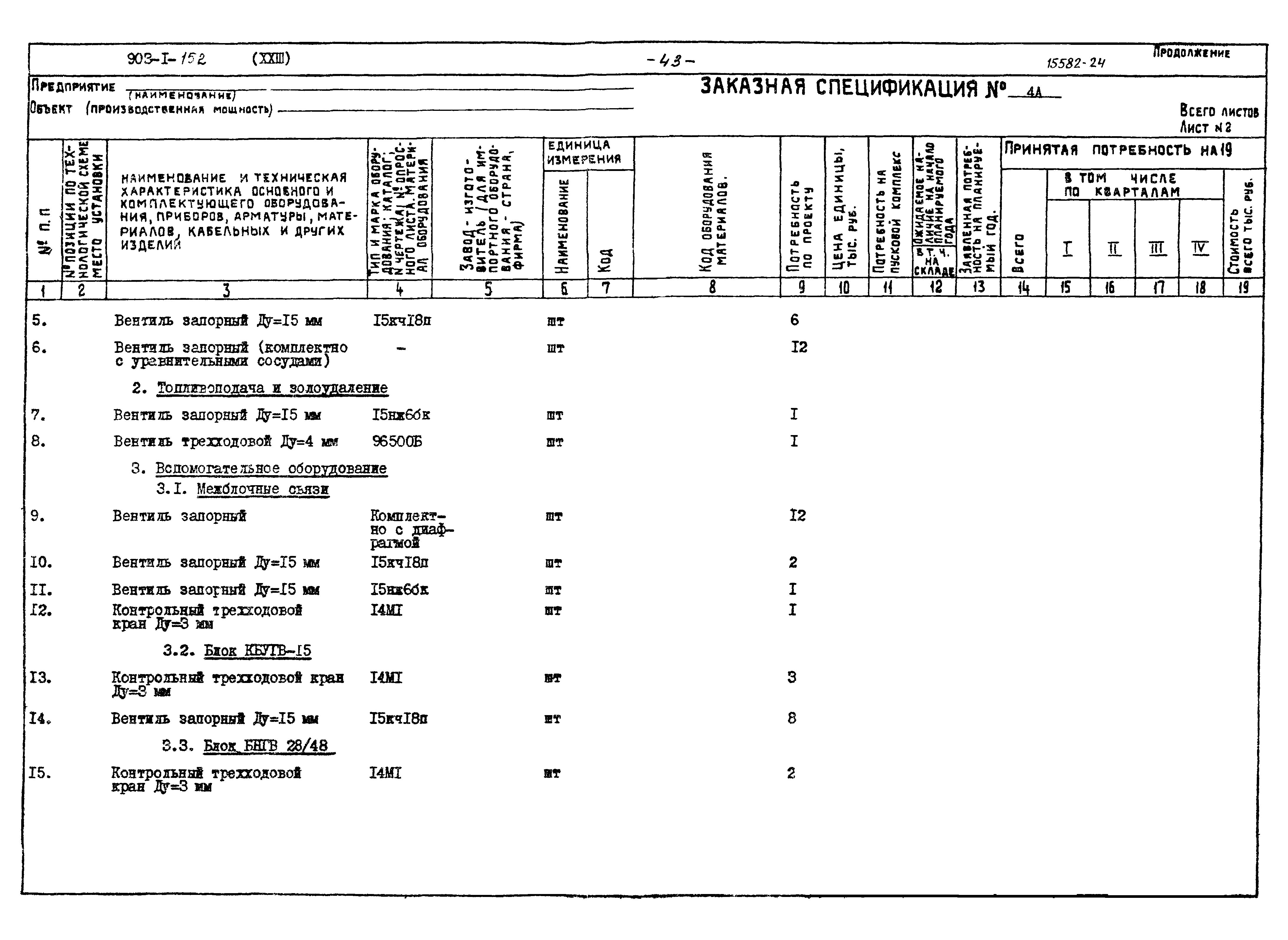 Типовой проект 903-1-152