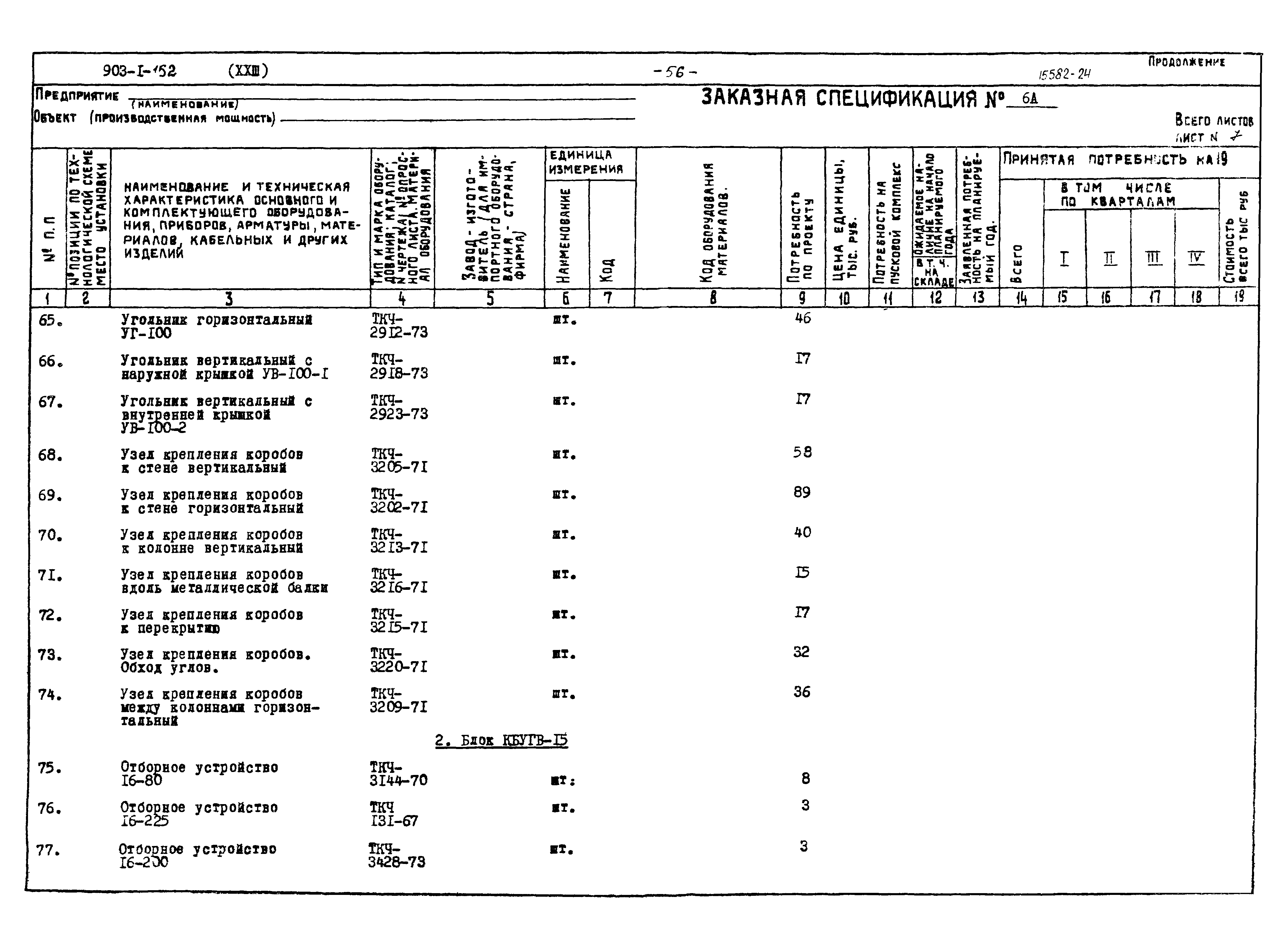 Типовой проект 903-1-152