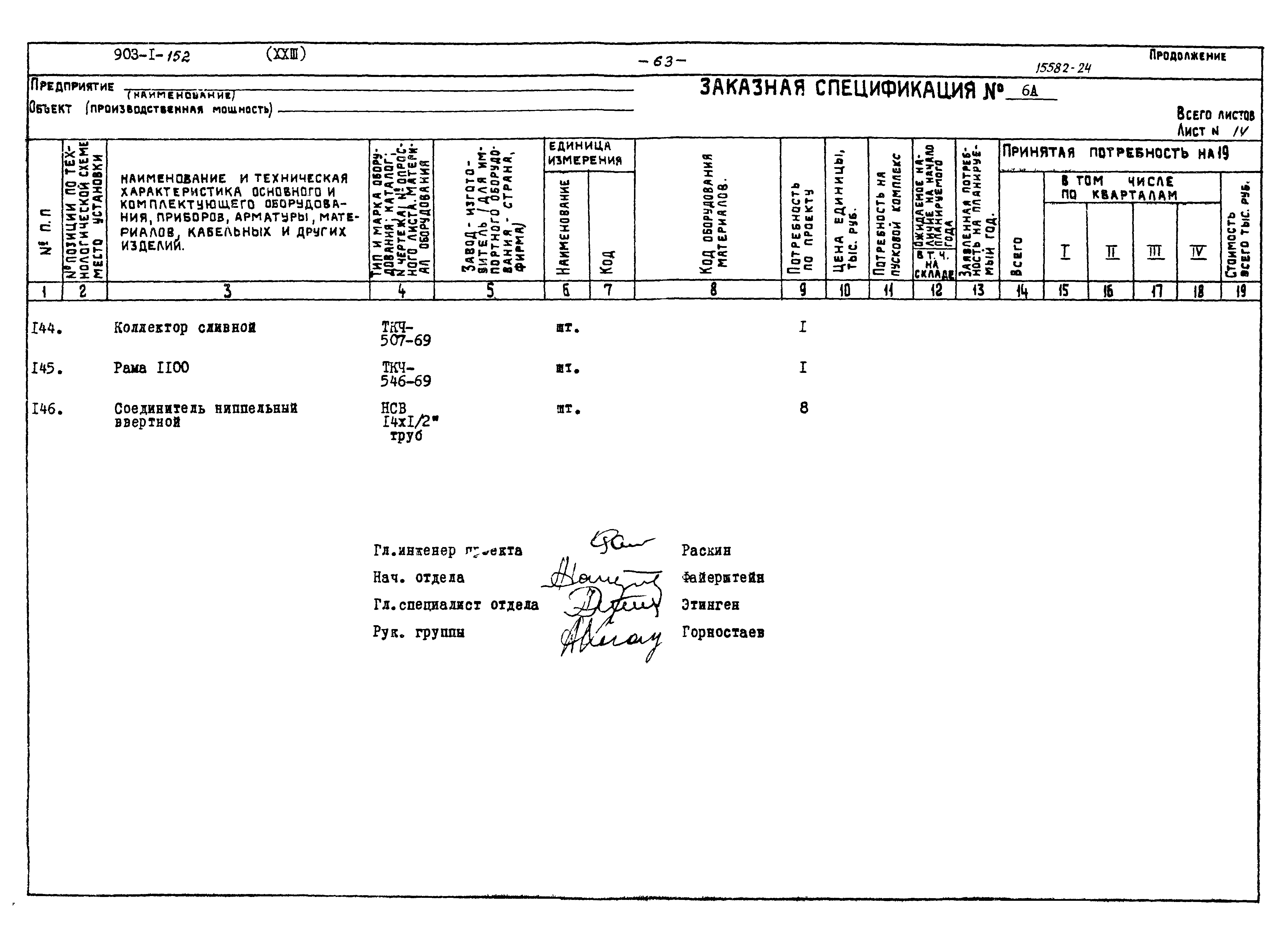 Типовой проект 903-1-152