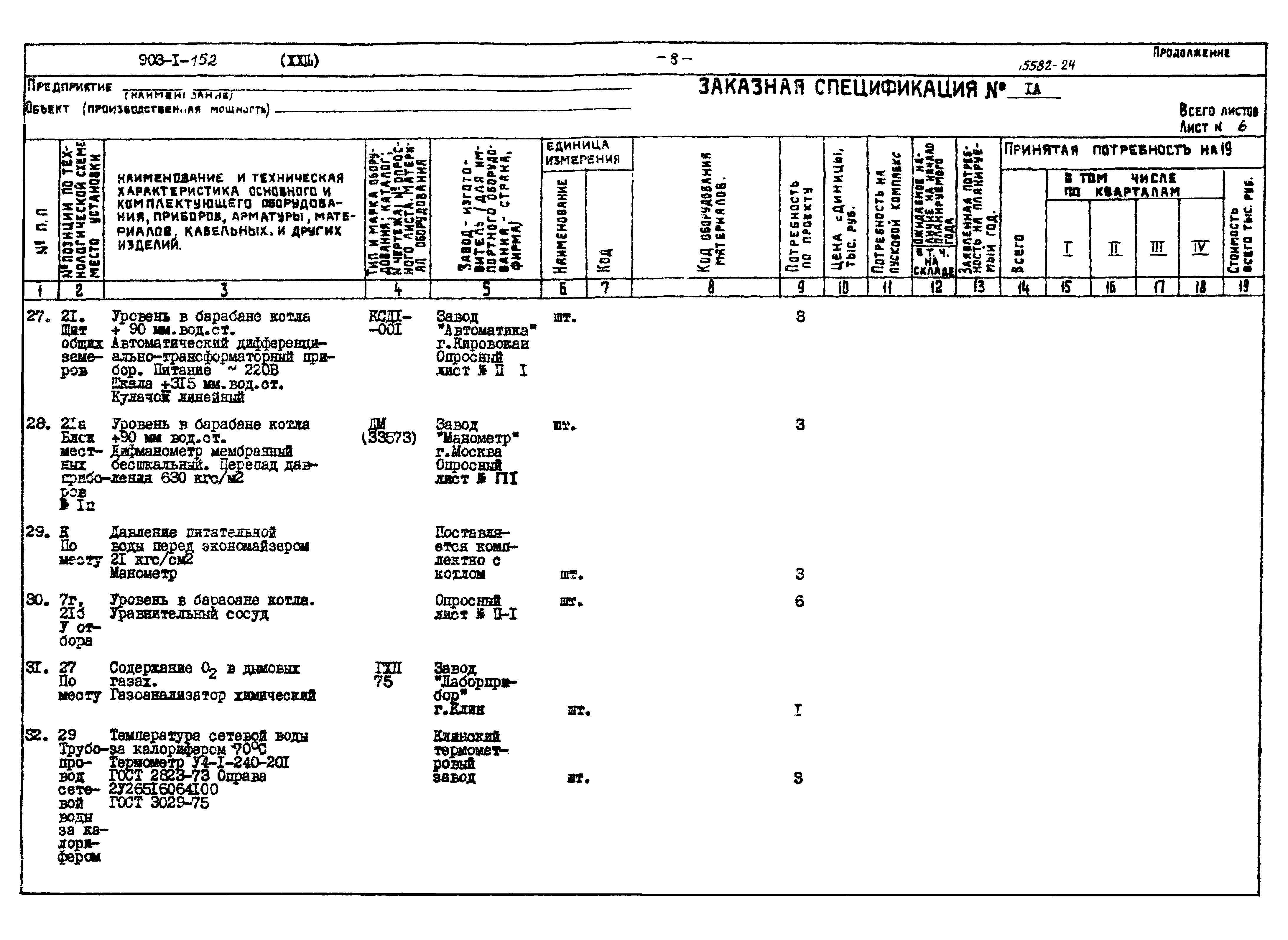 Типовой проект 903-1-152