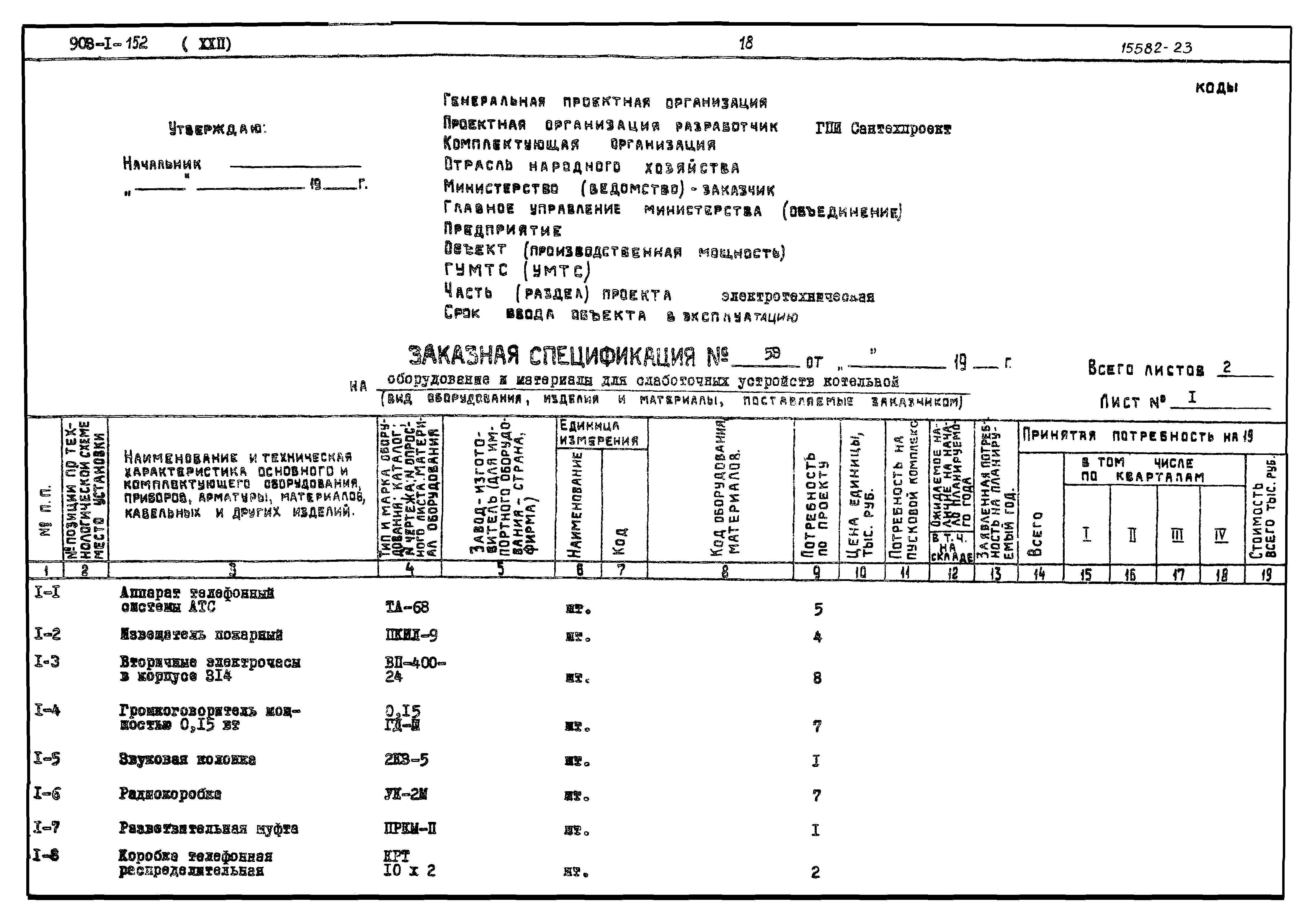 Типовой проект 903-1-152