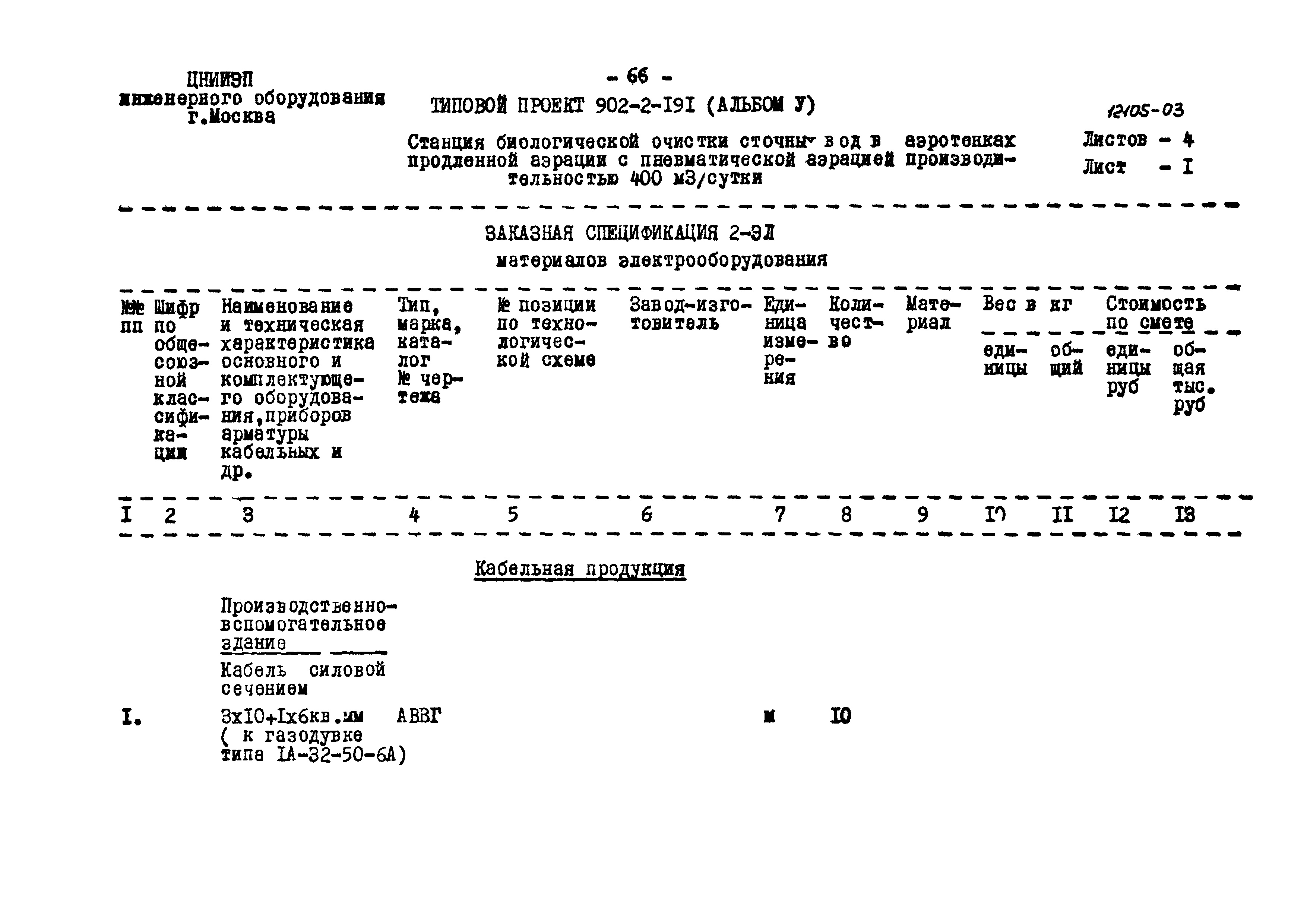 Типовой проект 902-2-191