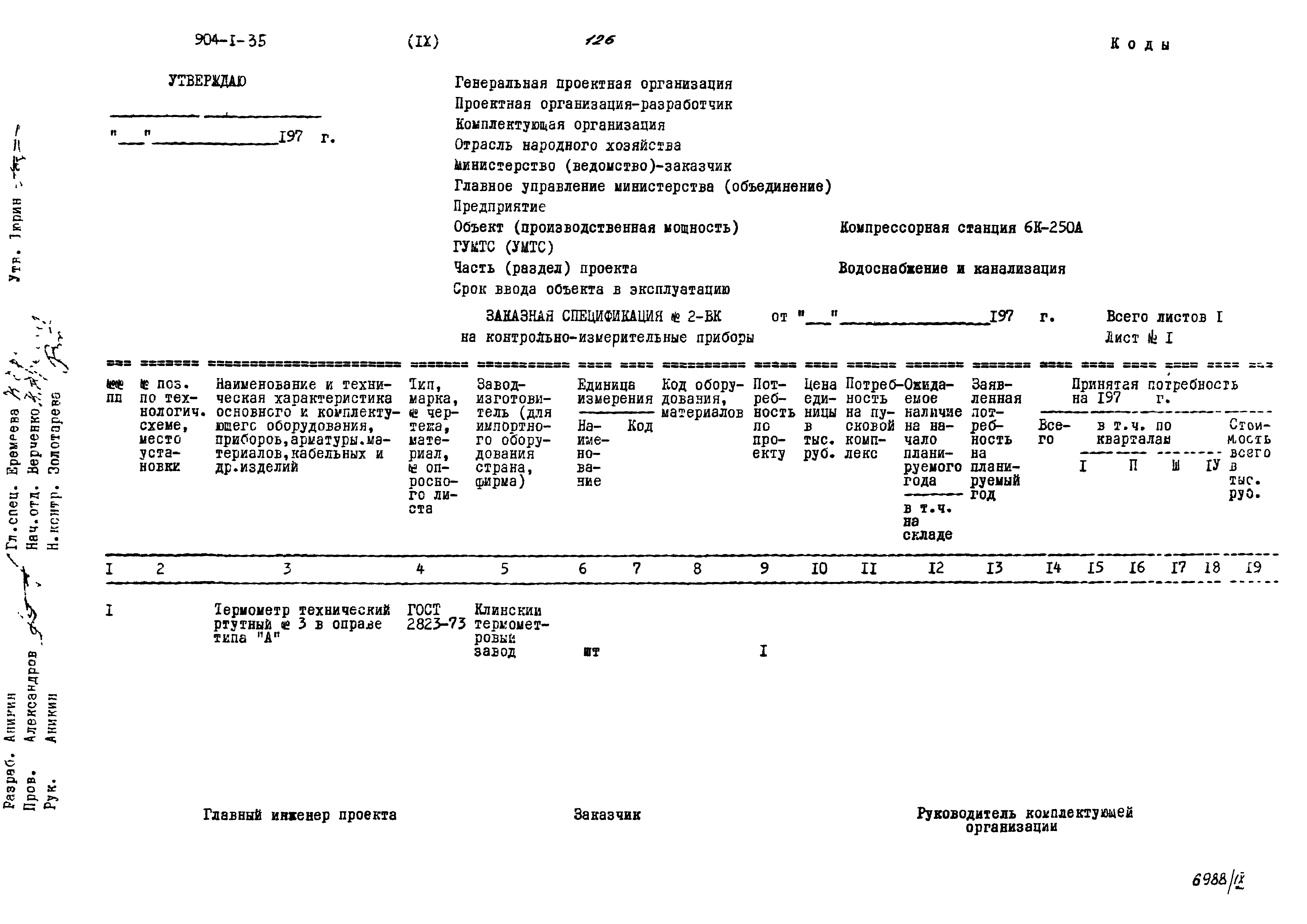 Типовой проект 904-1-35