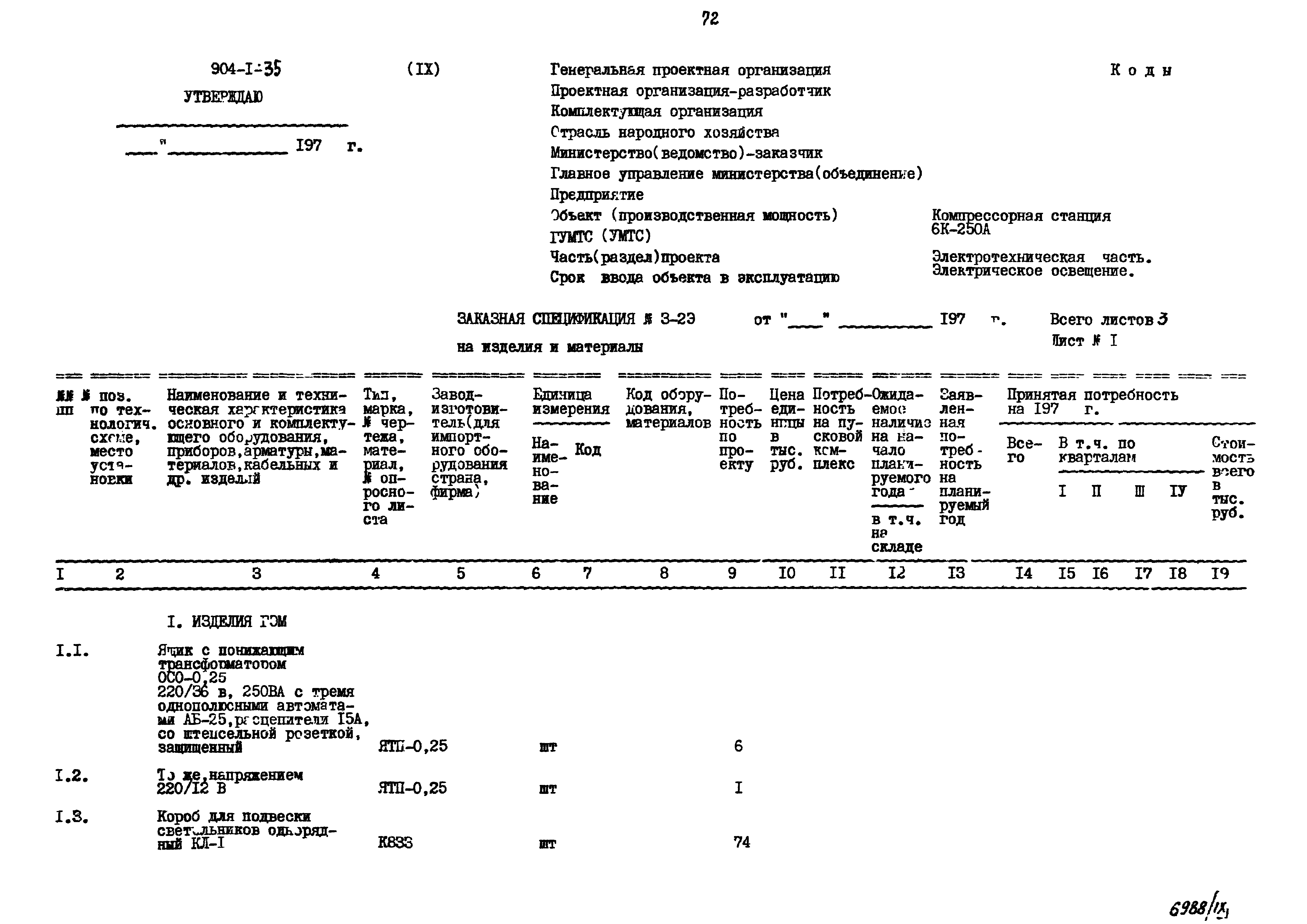 Типовой проект 904-1-35