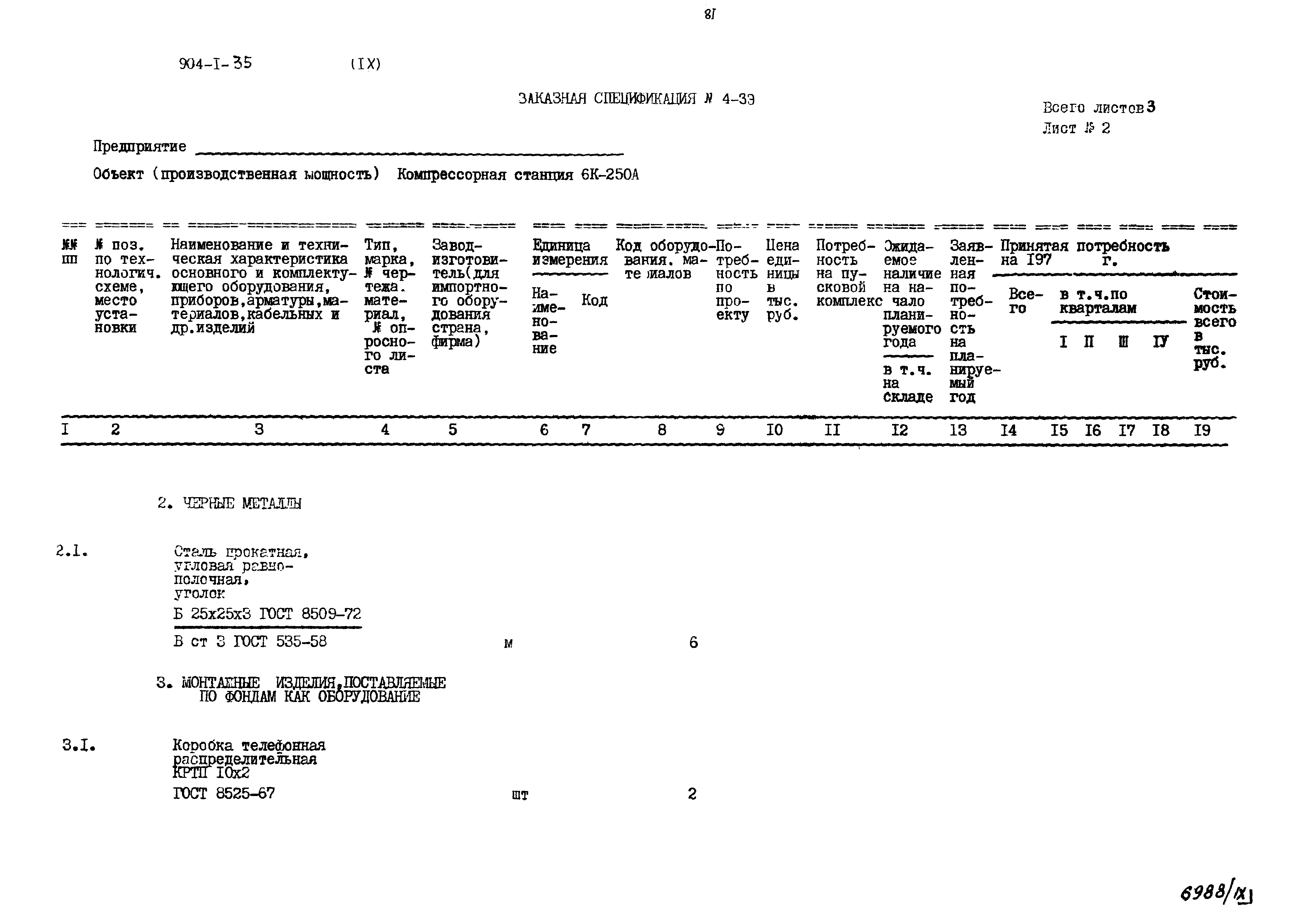 Типовой проект 904-1-35