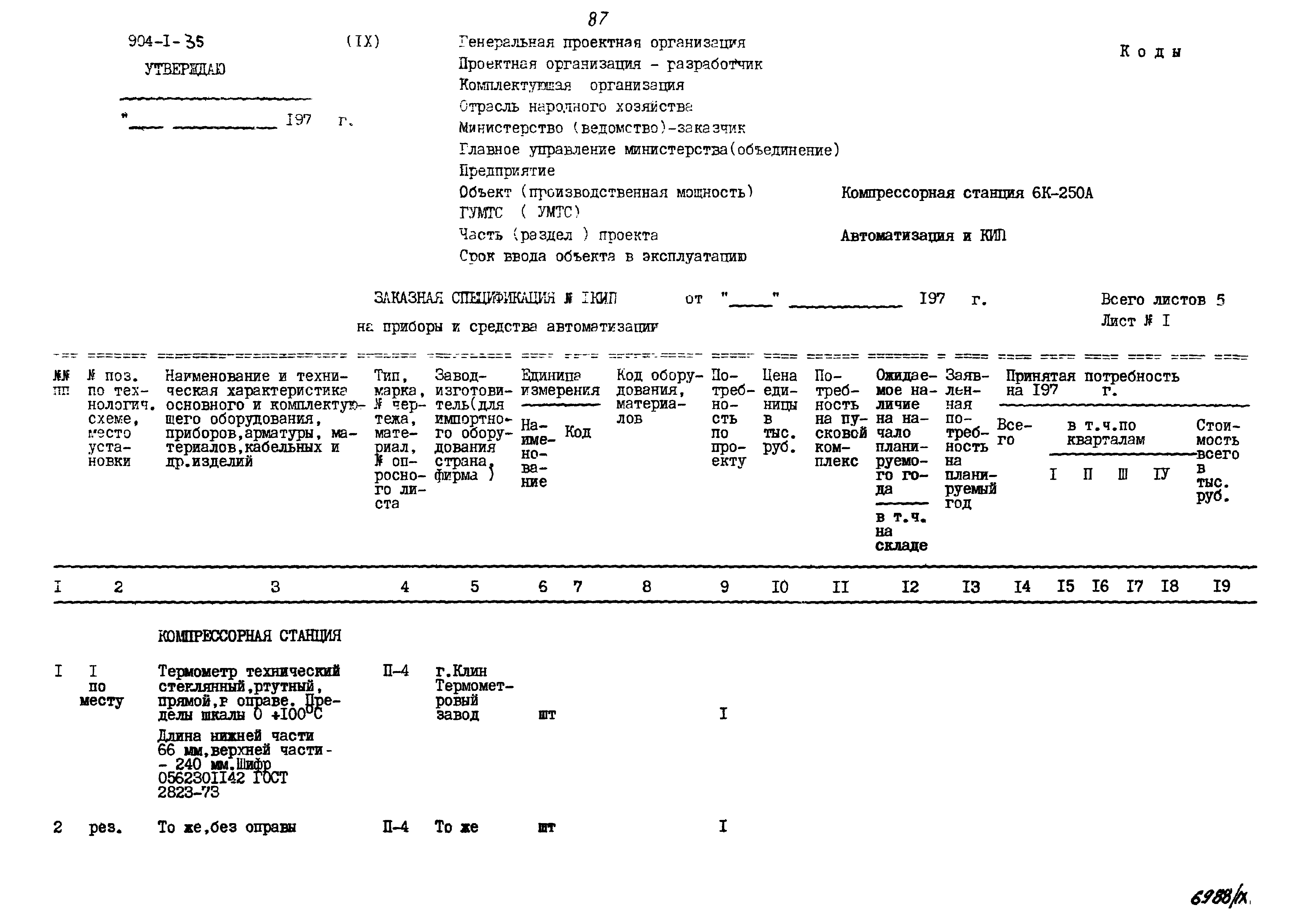 Типовой проект 904-1-35