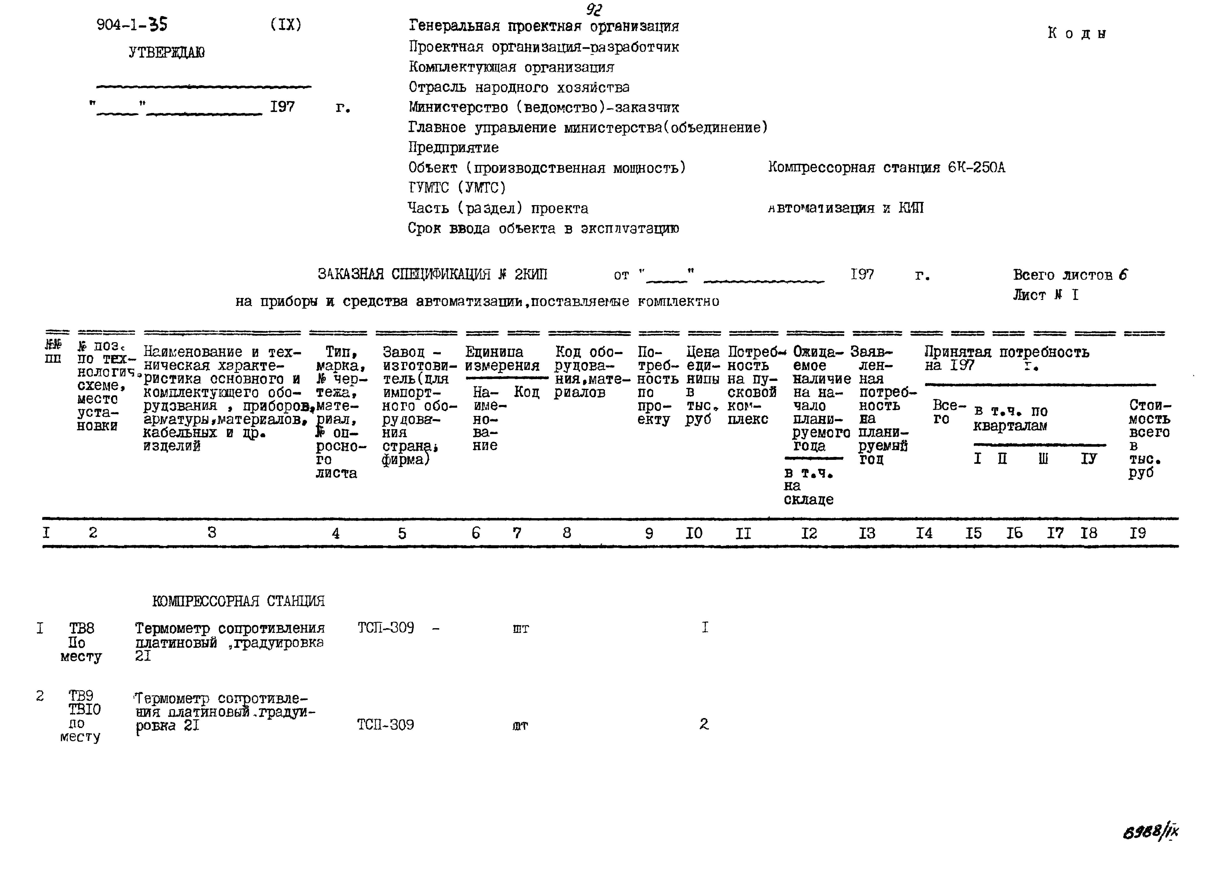 Типовой проект 904-1-35