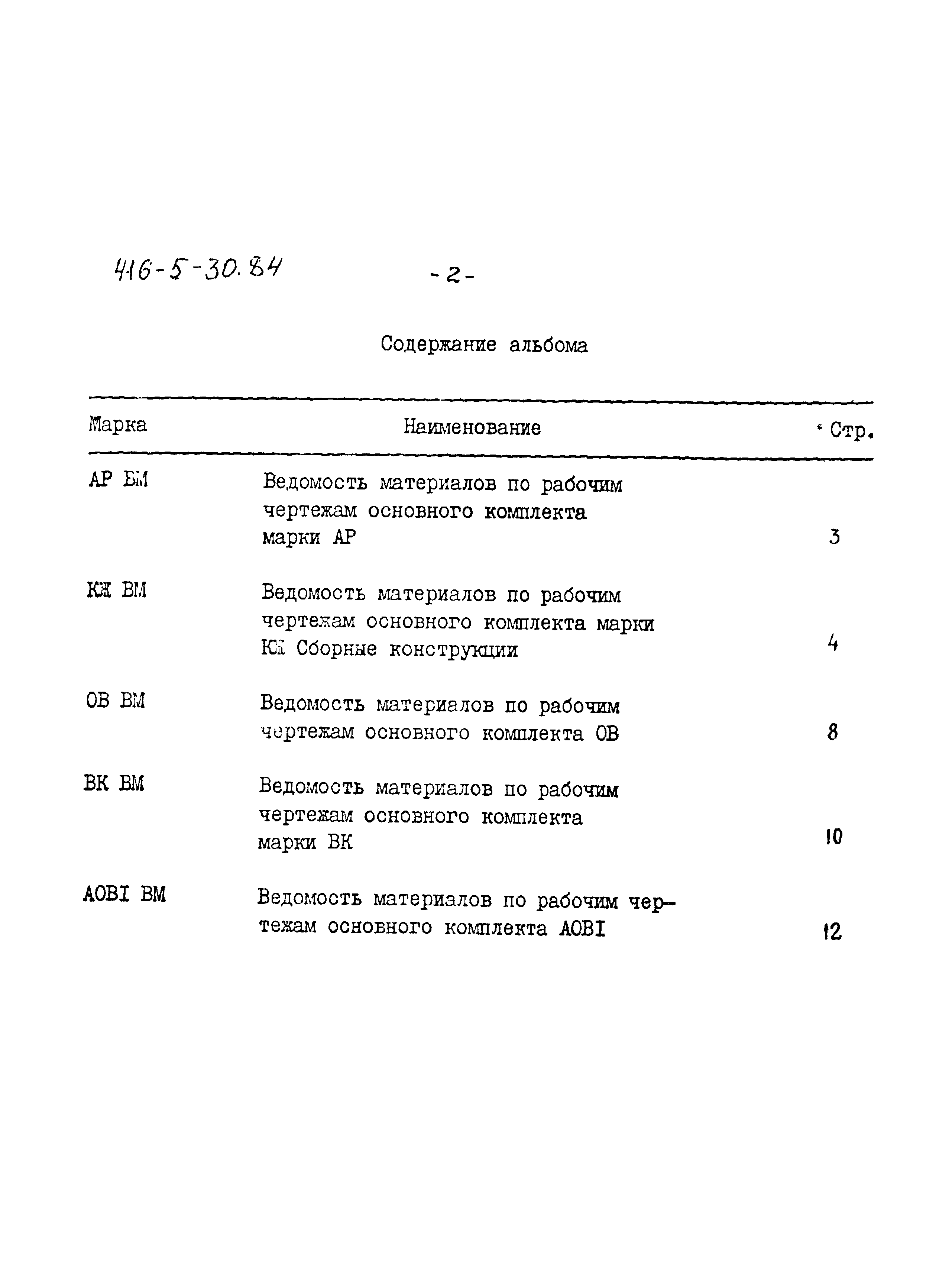 Типовой проект 416-5-30.84