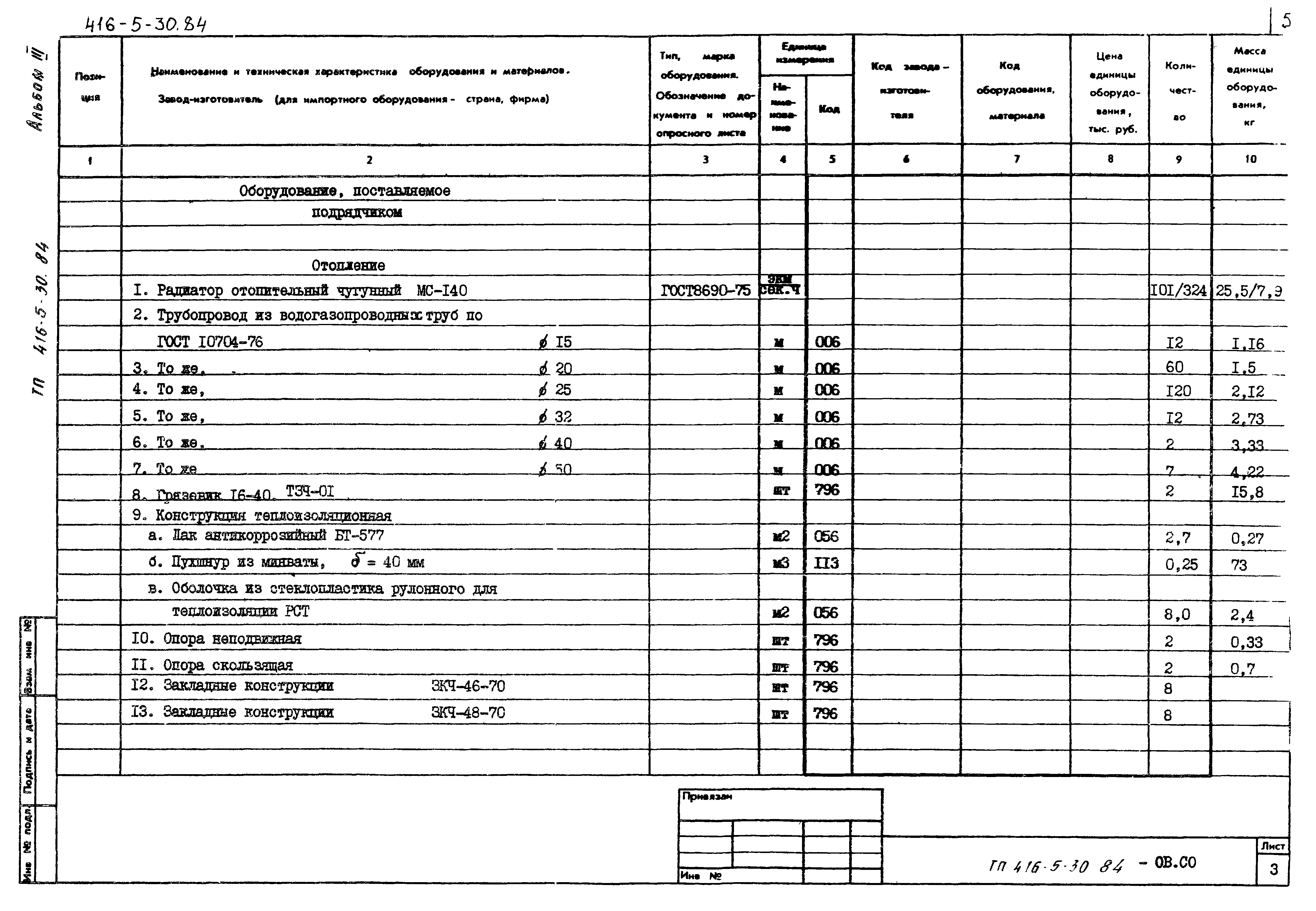 Типовой проект 416-5-30.84