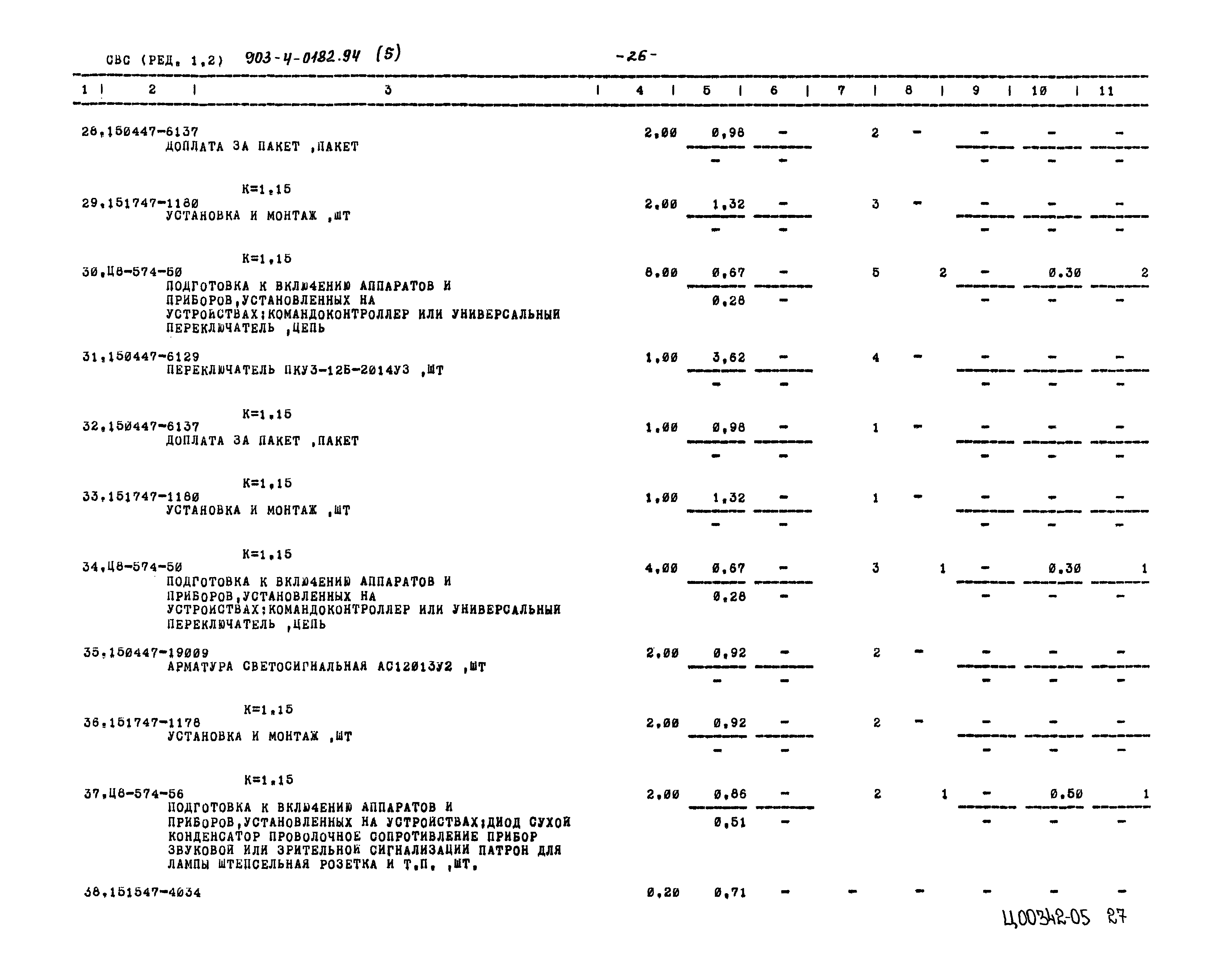 Типовые проектные решения 903-4-0182.94