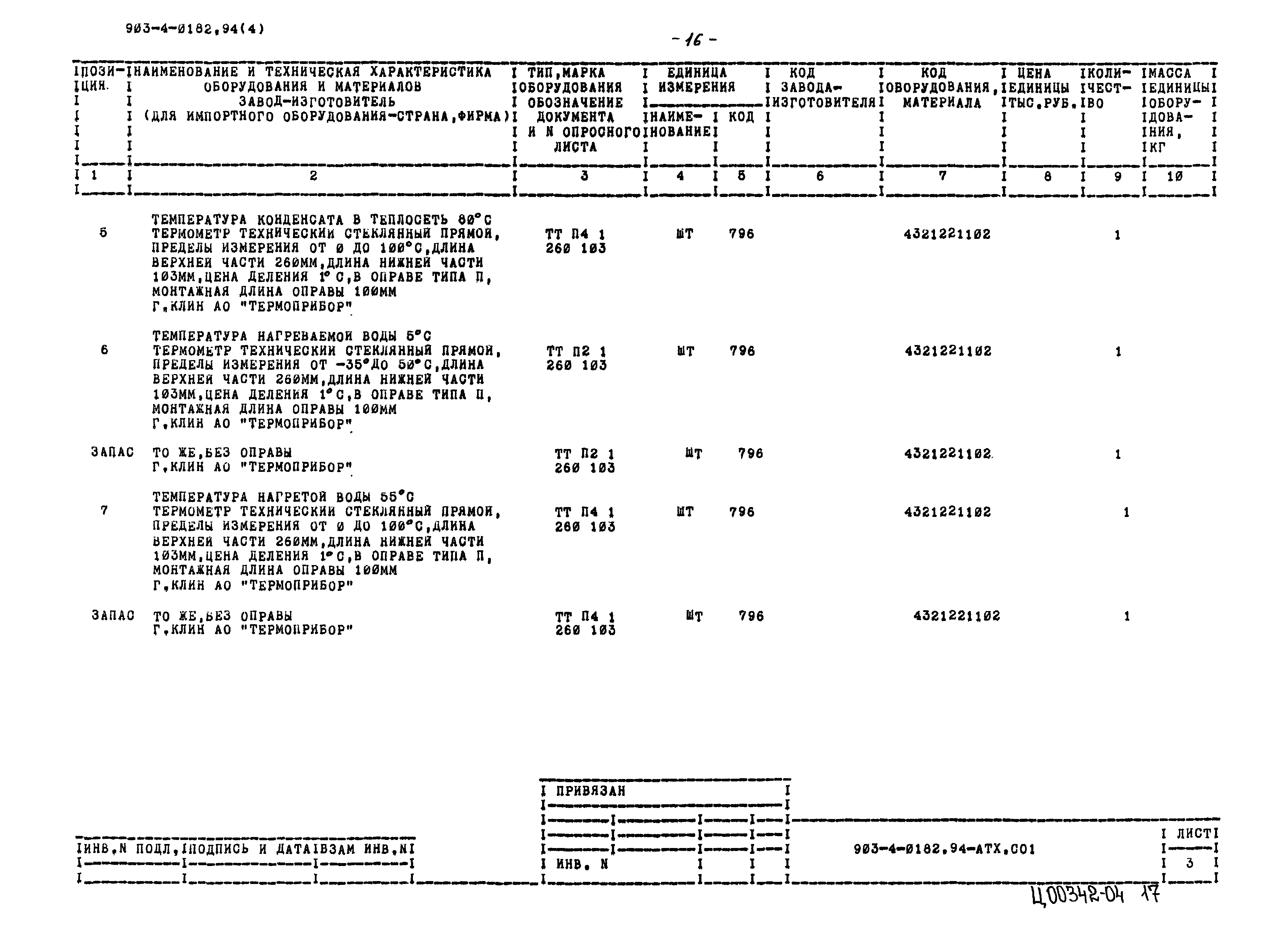 Типовые проектные решения 903-4-0182.94
