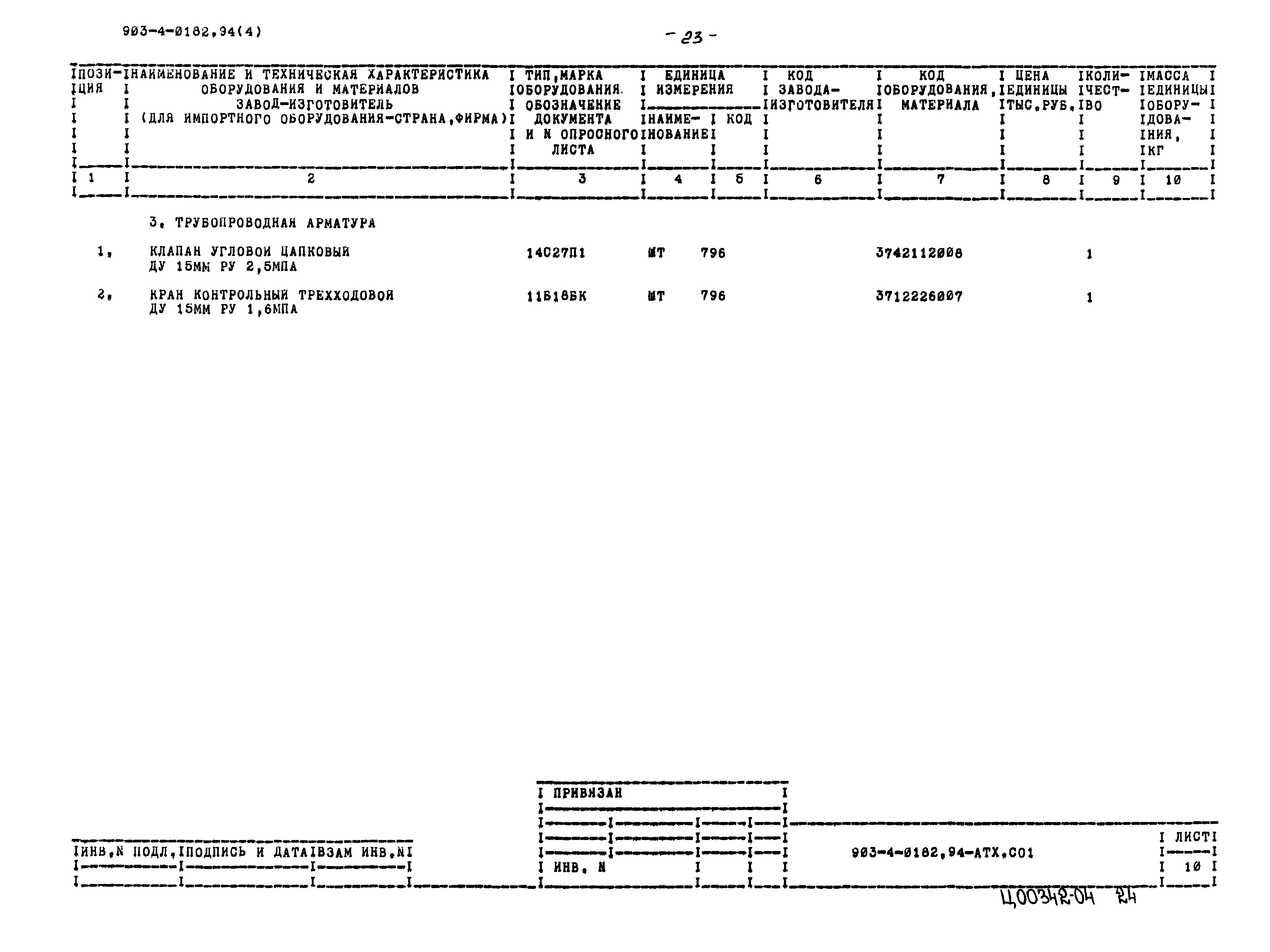 Типовые проектные решения 903-4-0182.94
