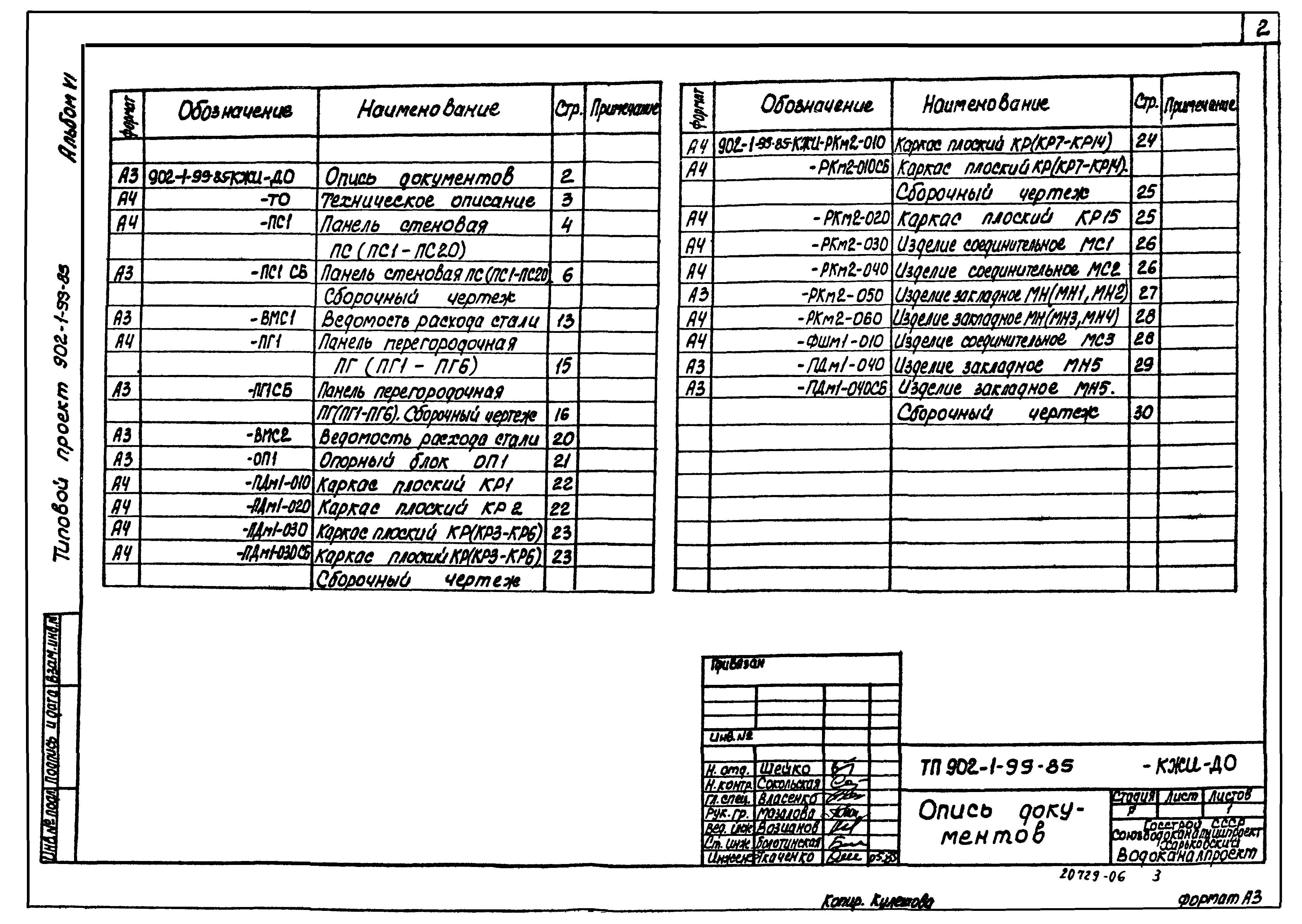 Типовой проект 902-1-99.85