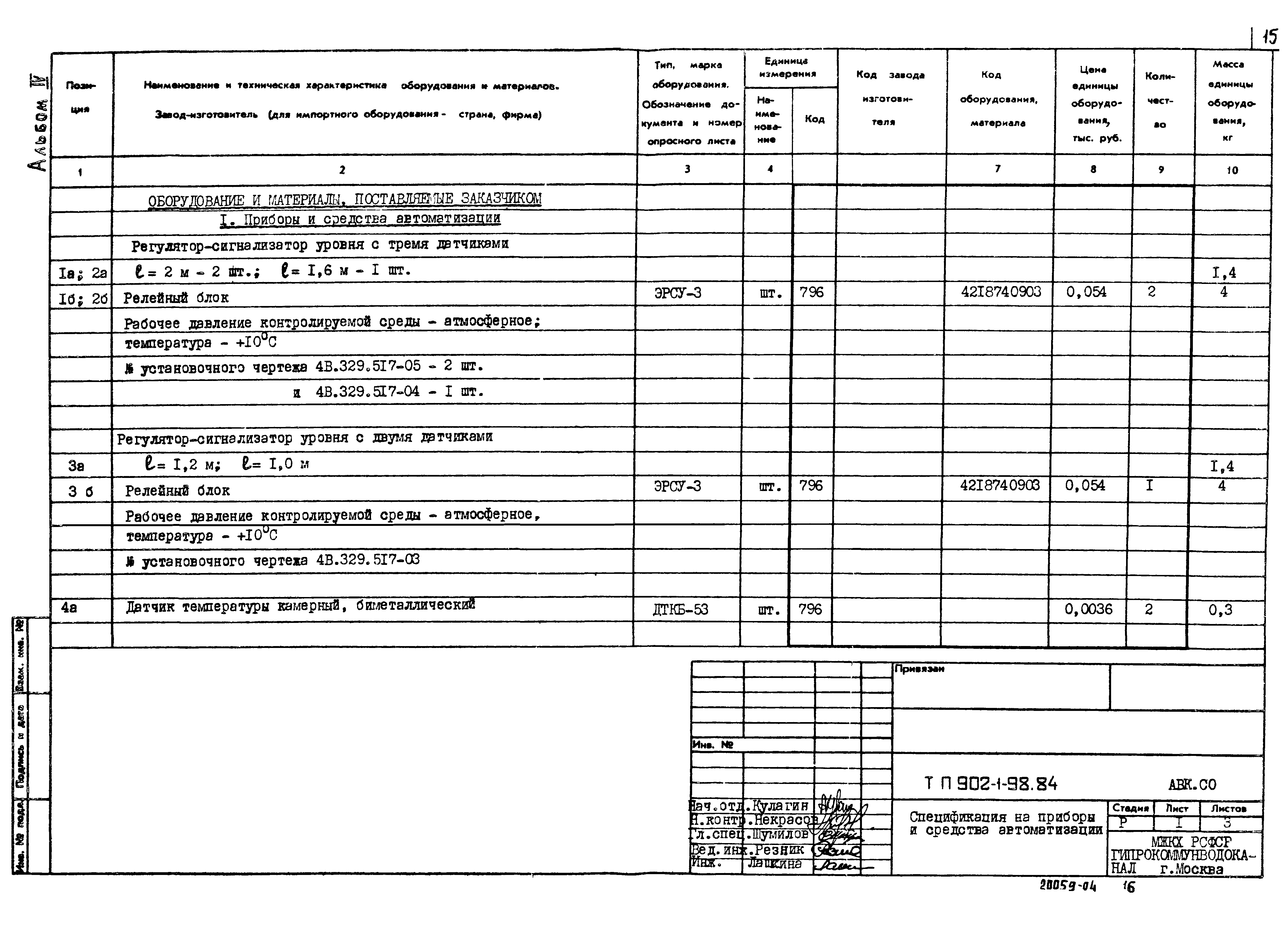 Типовой проект 902-1-98.84