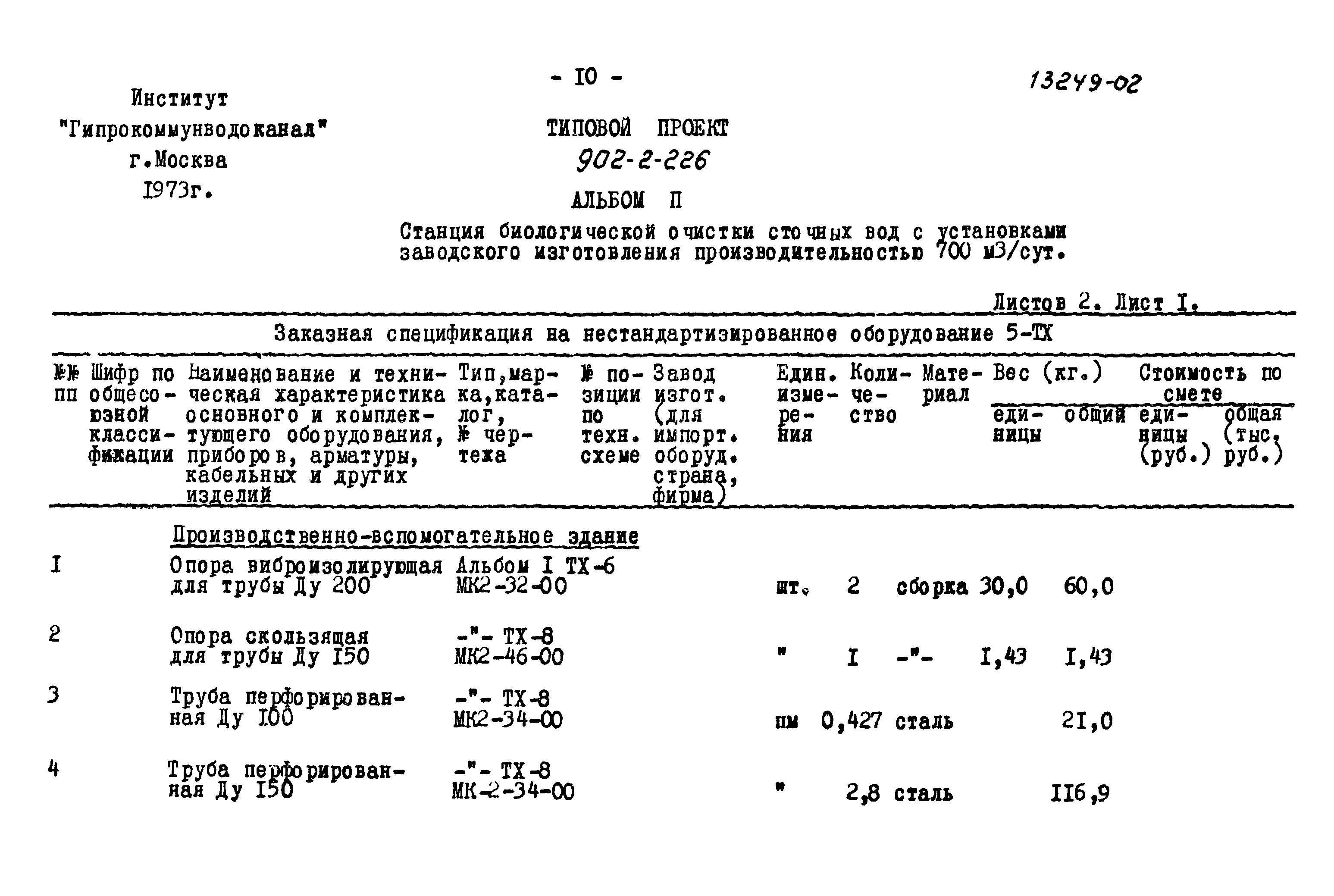 Типовой проект 902-2-226