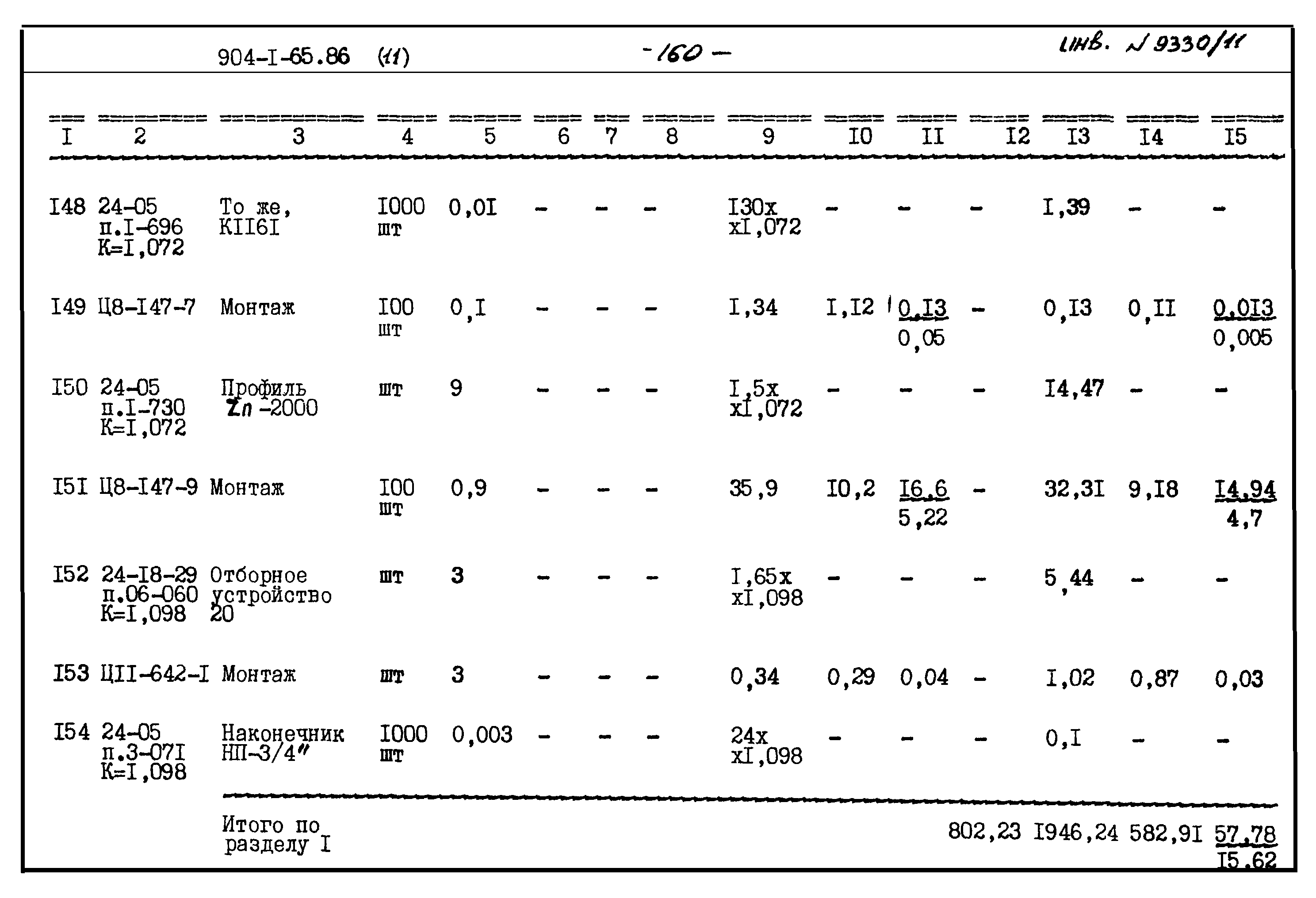 Типовой проект 904-1-65.86