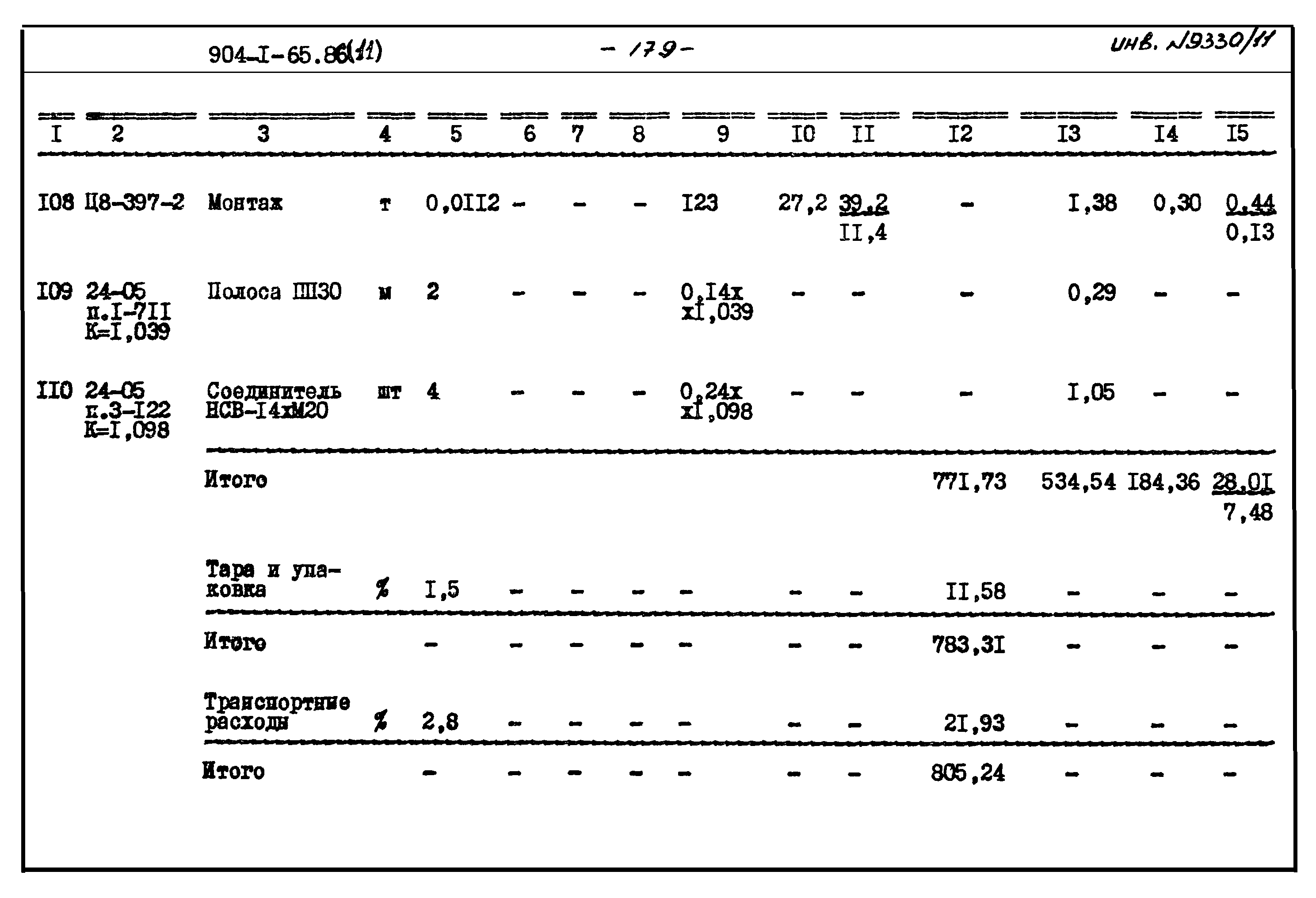 Типовой проект 904-1-65.86