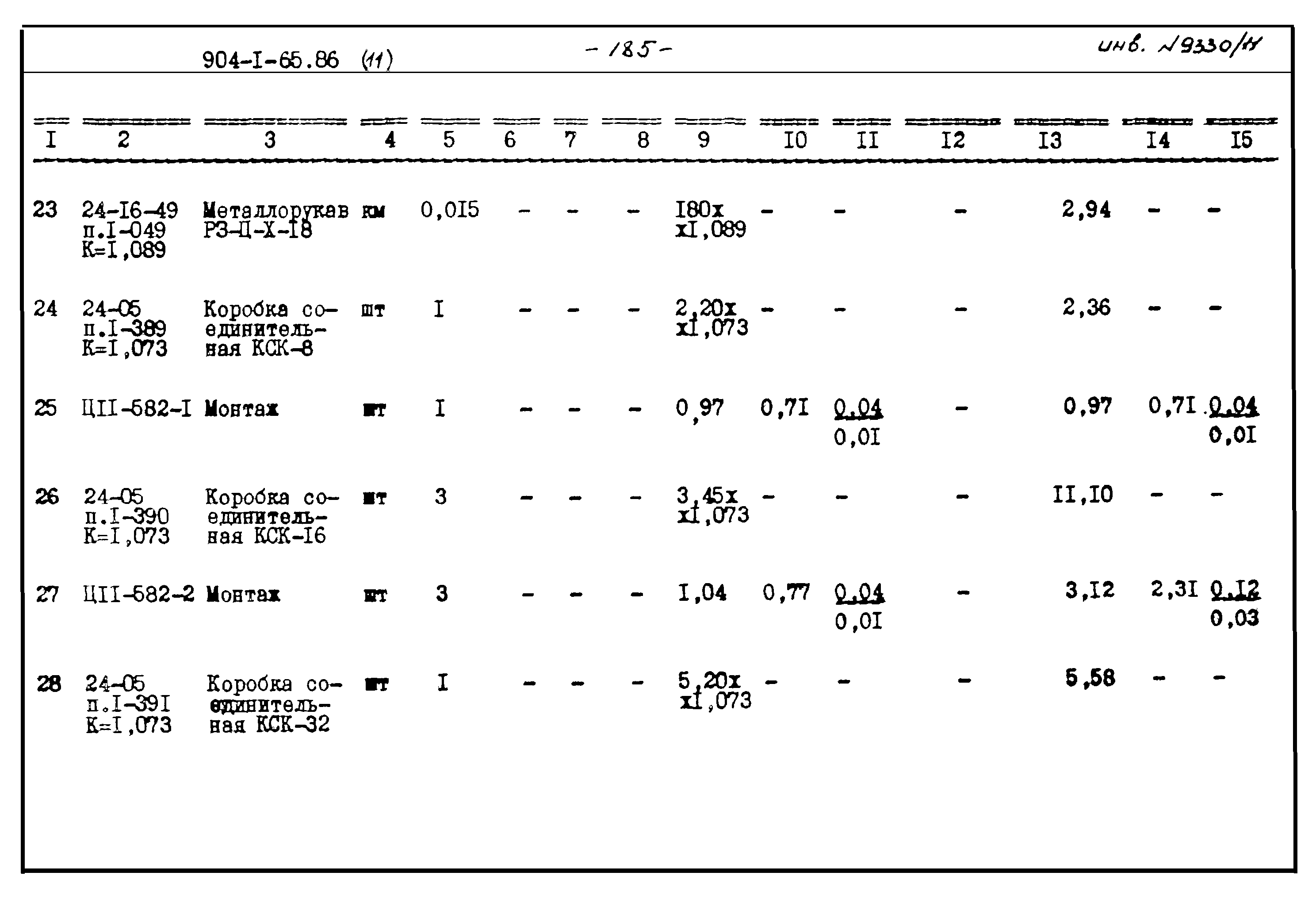 Типовой проект 904-1-65.86