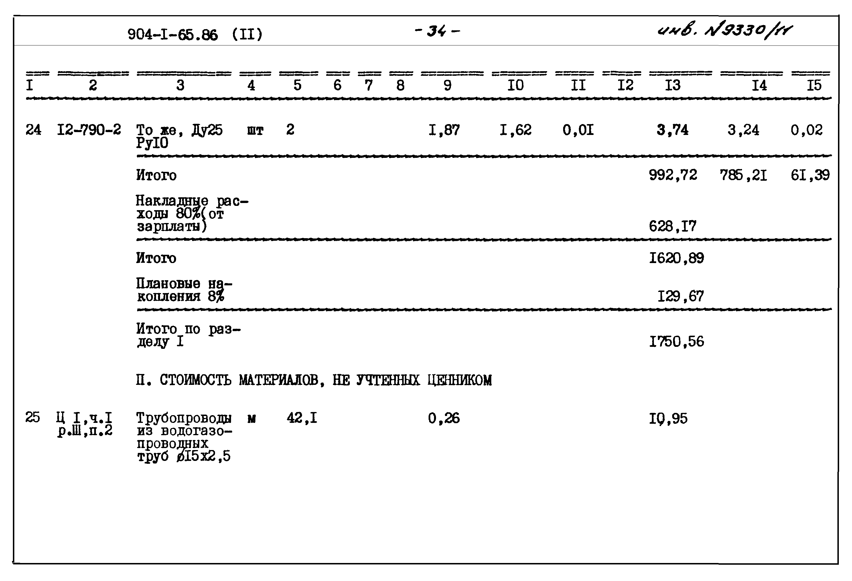 Типовой проект 904-1-65.86