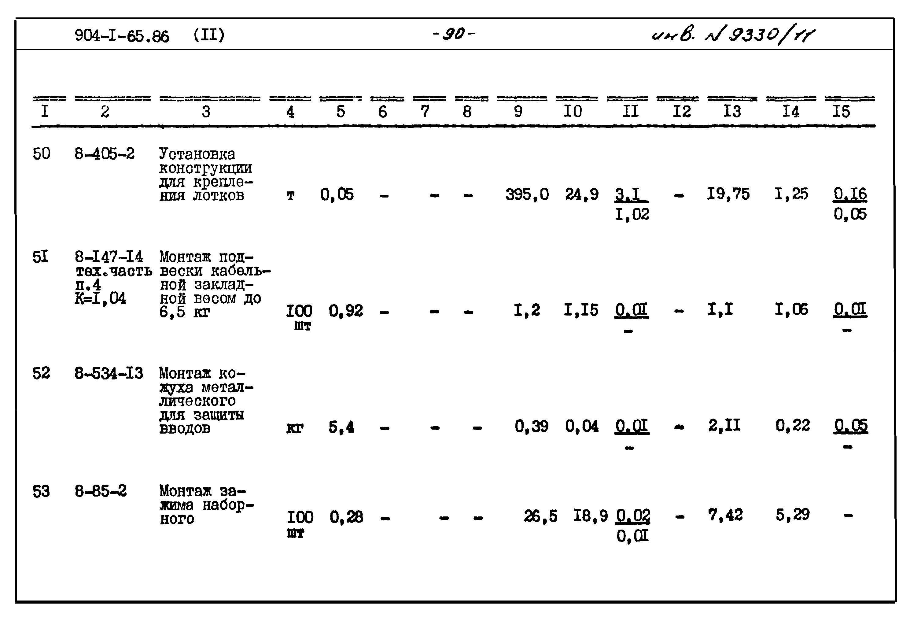 Типовой проект 904-1-65.86