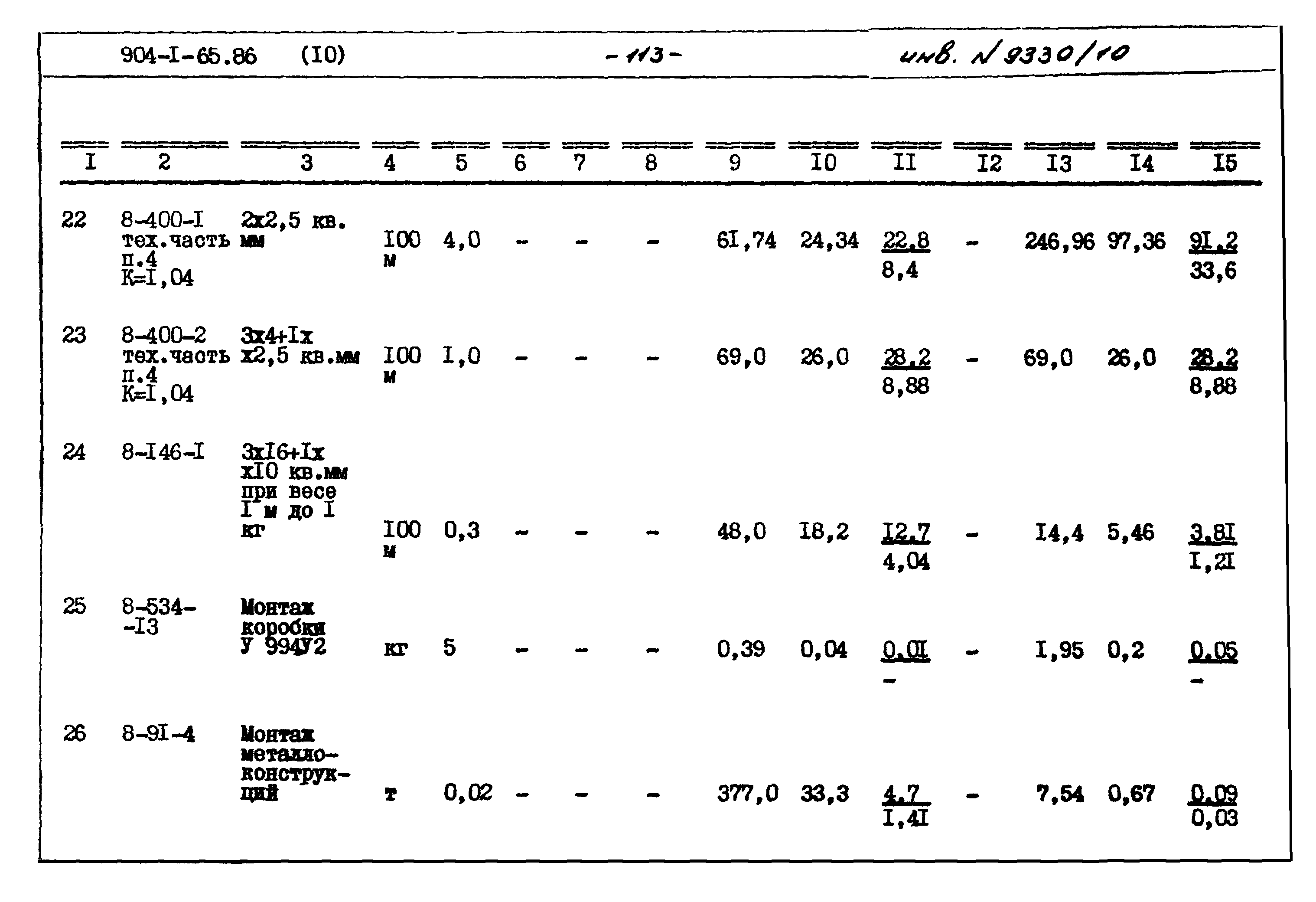 Типовой проект 904-1-65.86