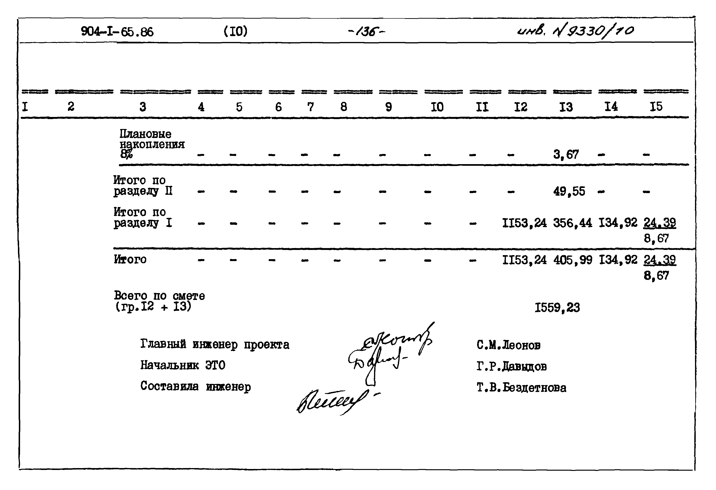 Типовой проект 904-1-65.86