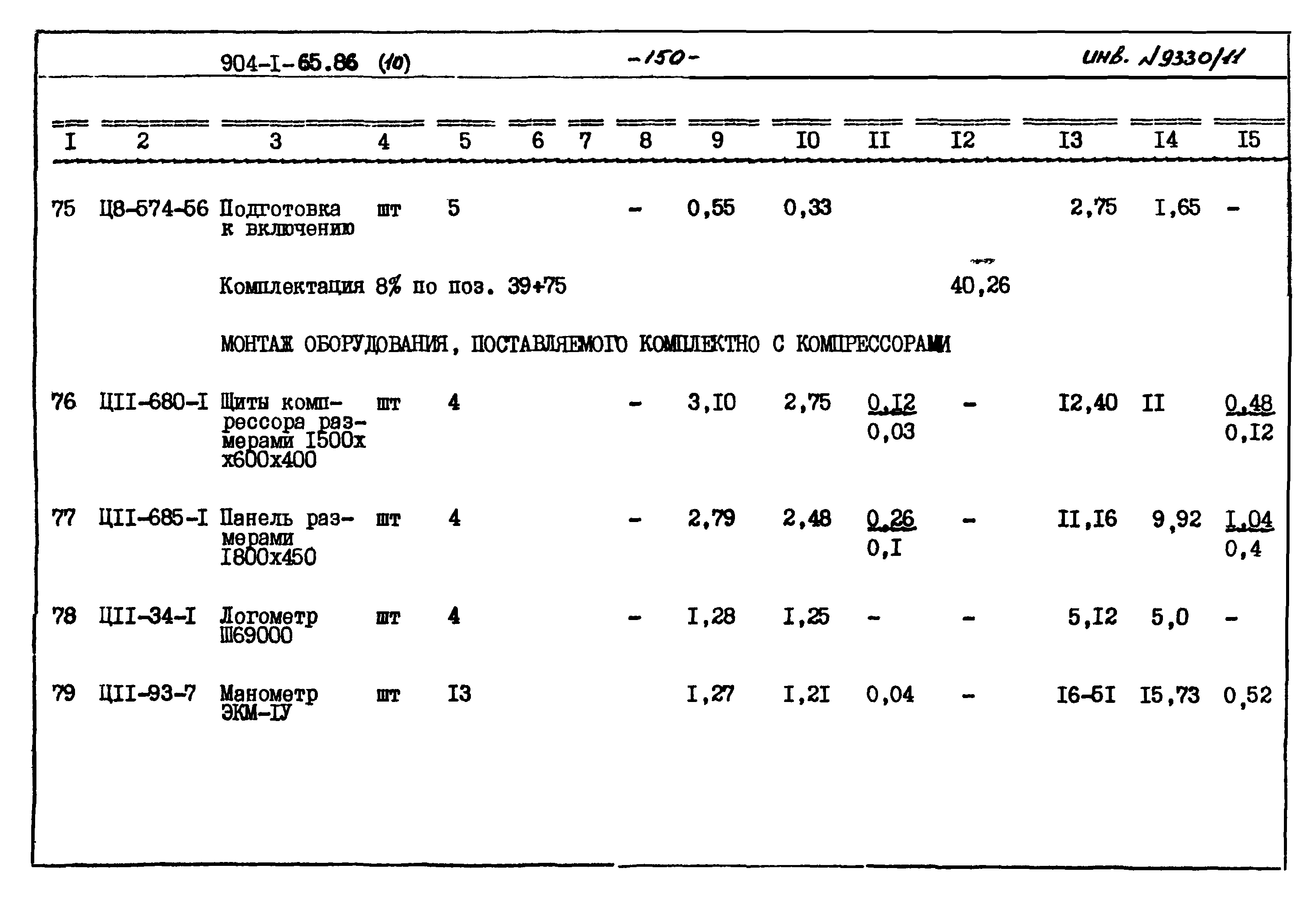 Типовой проект 904-1-65.86