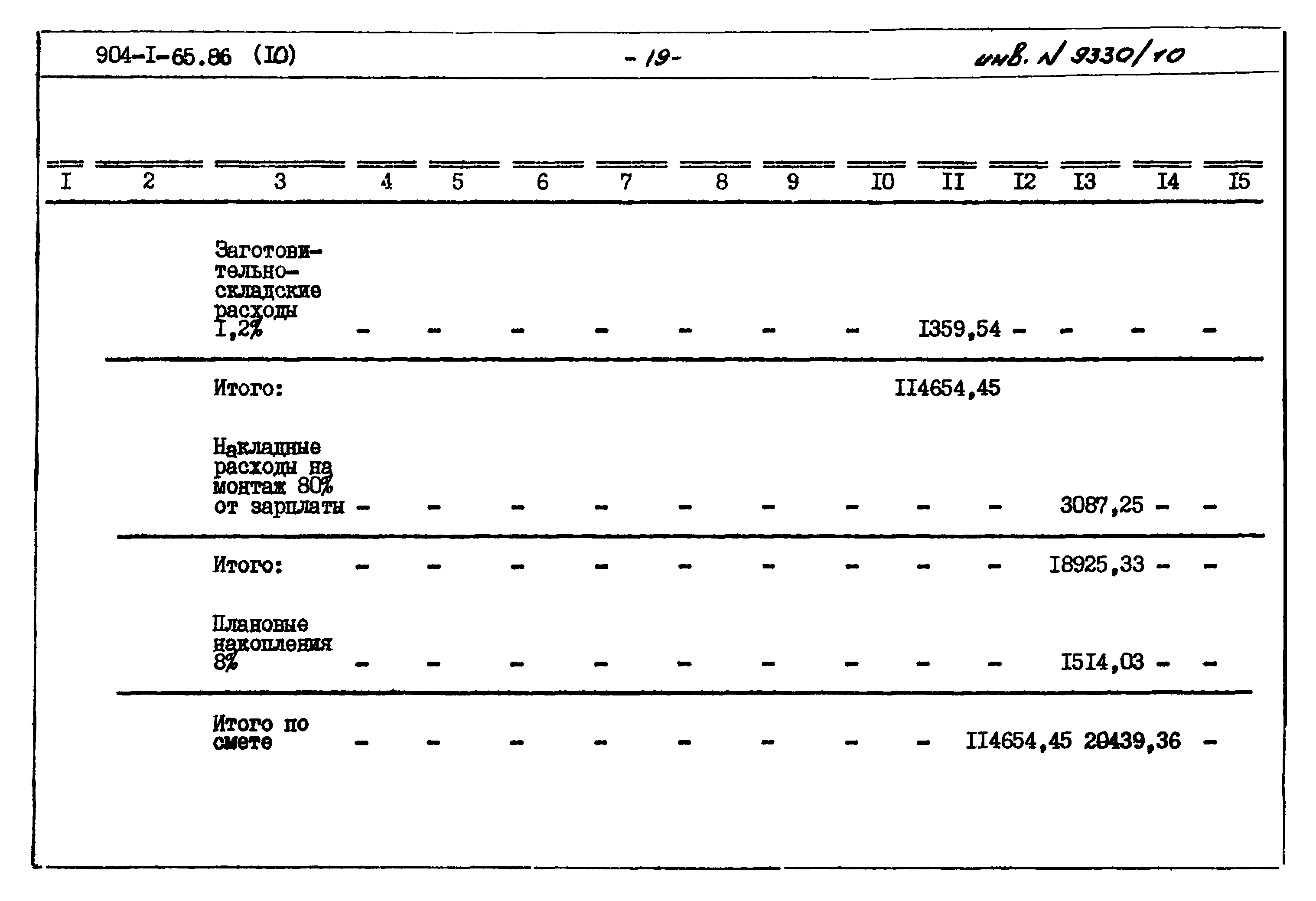 Типовой проект 904-1-65.86