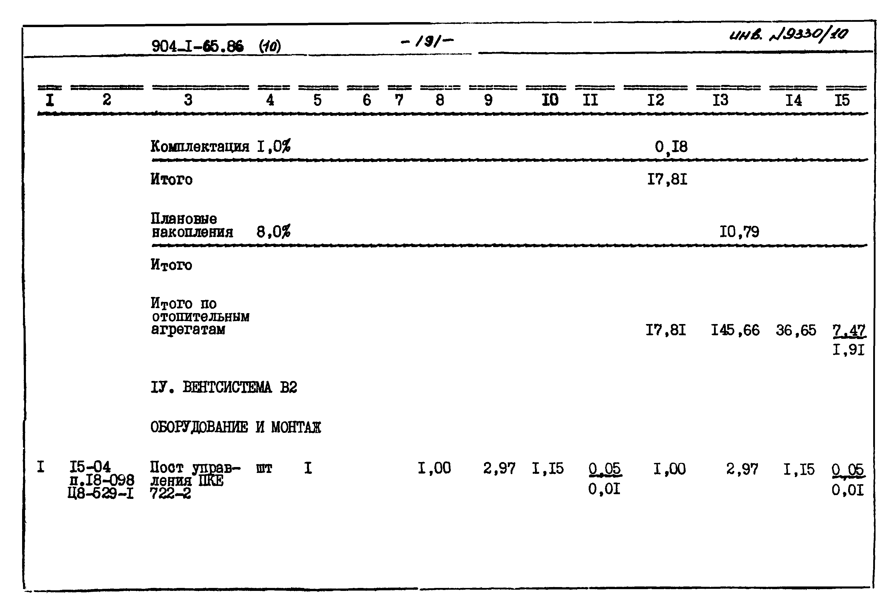 Типовой проект 904-1-65.86