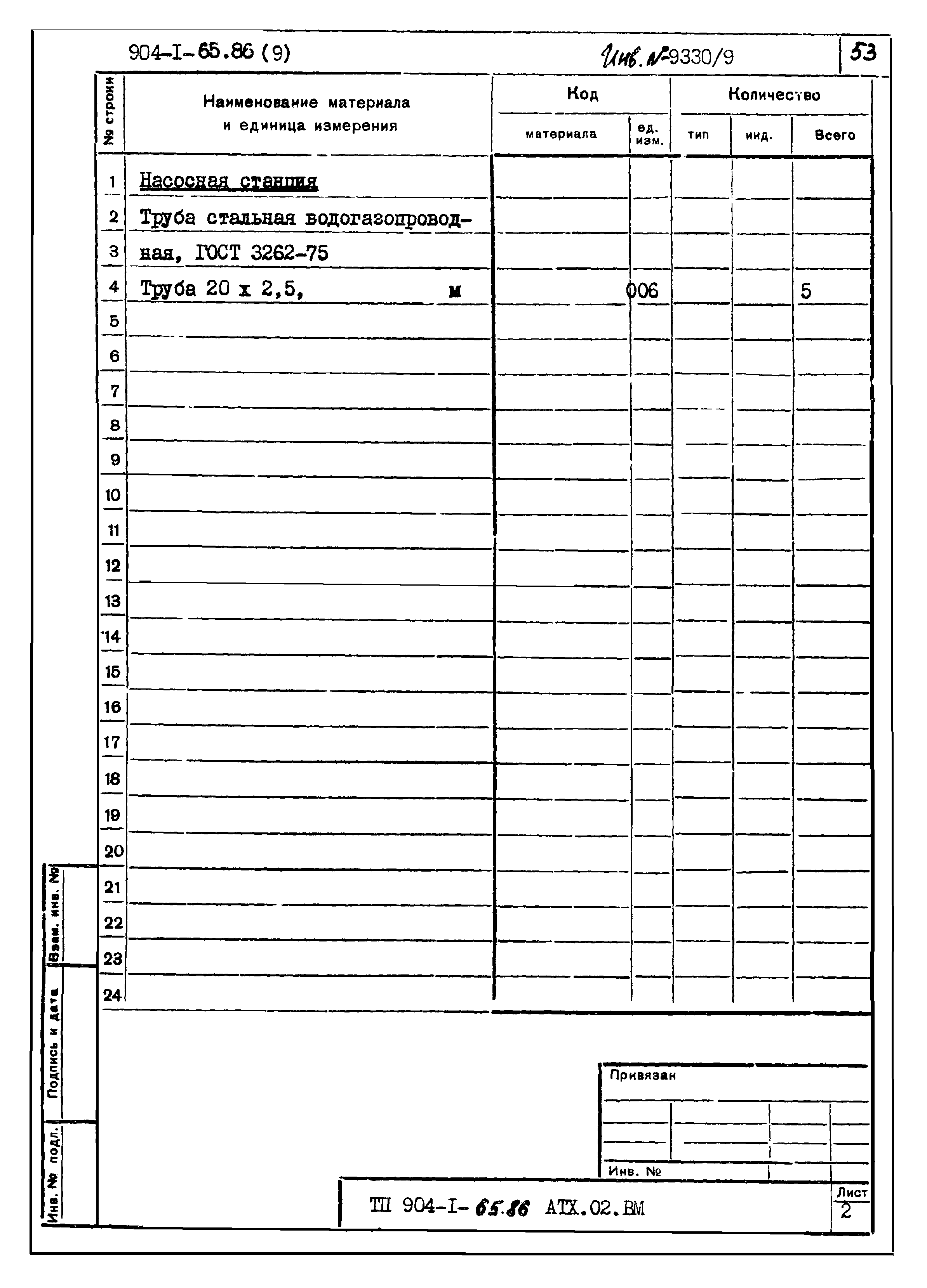 Типовой проект 904-1-65.86