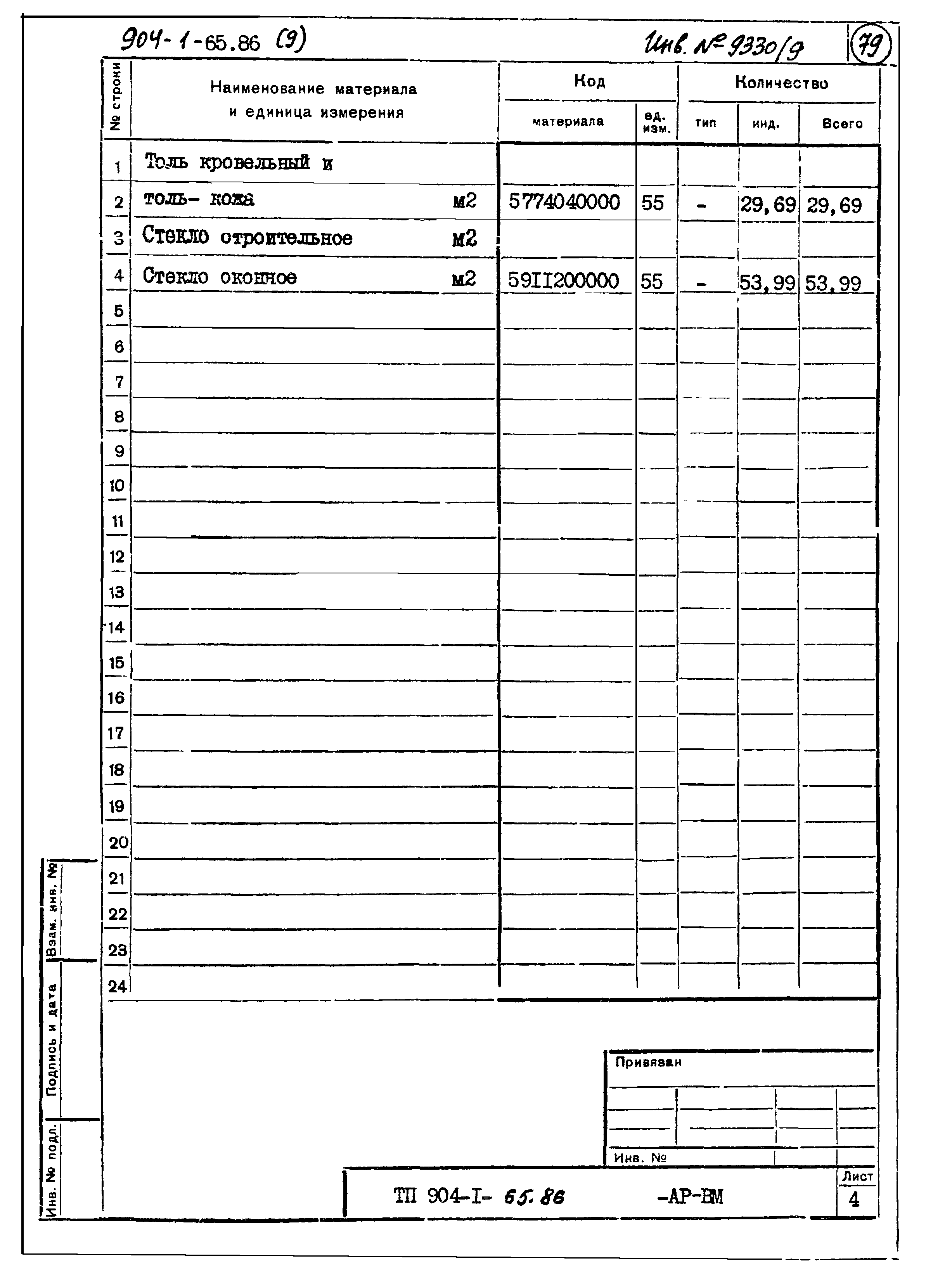 Типовой проект 904-1-65.86