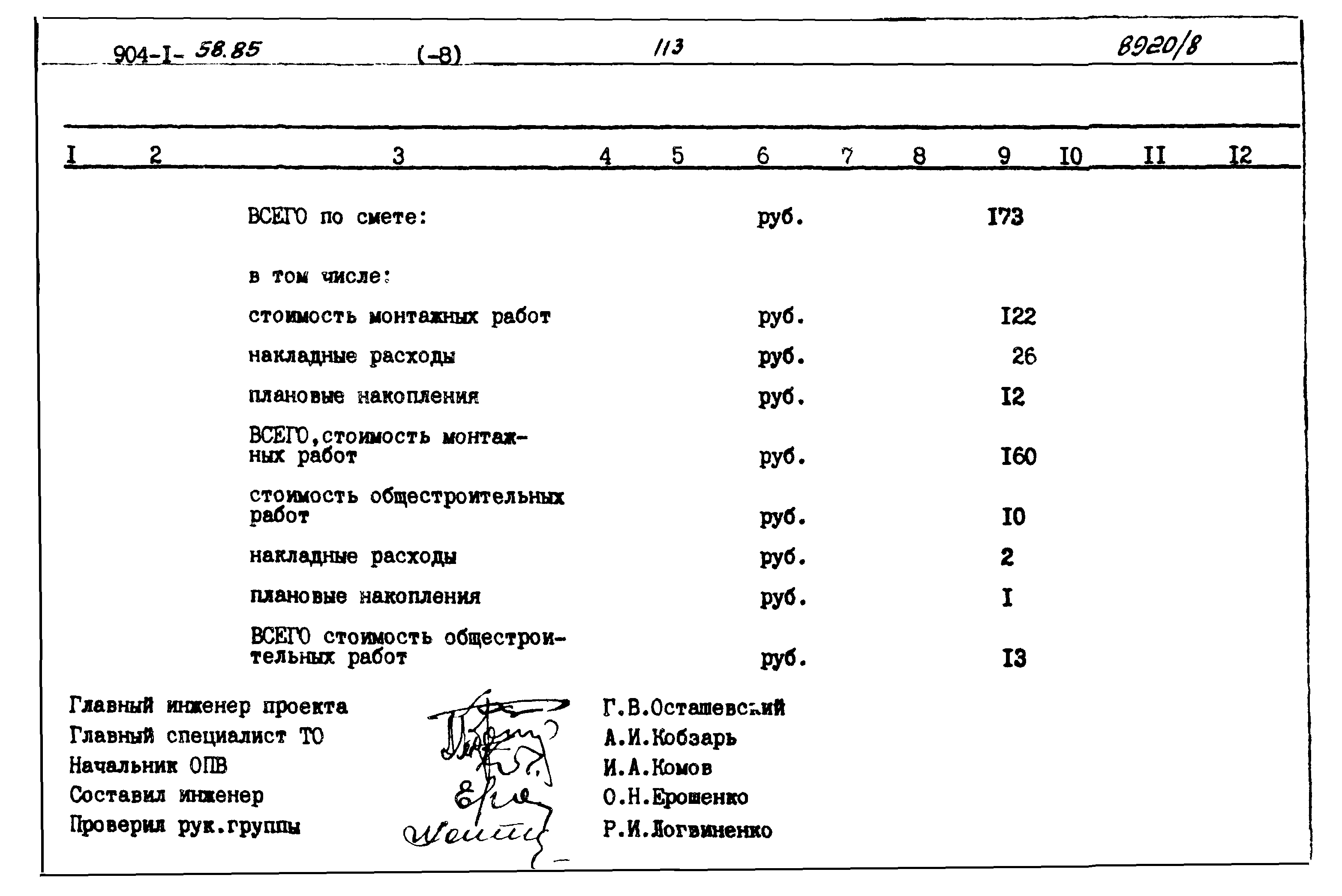 Типовой проект 904-1-58.85