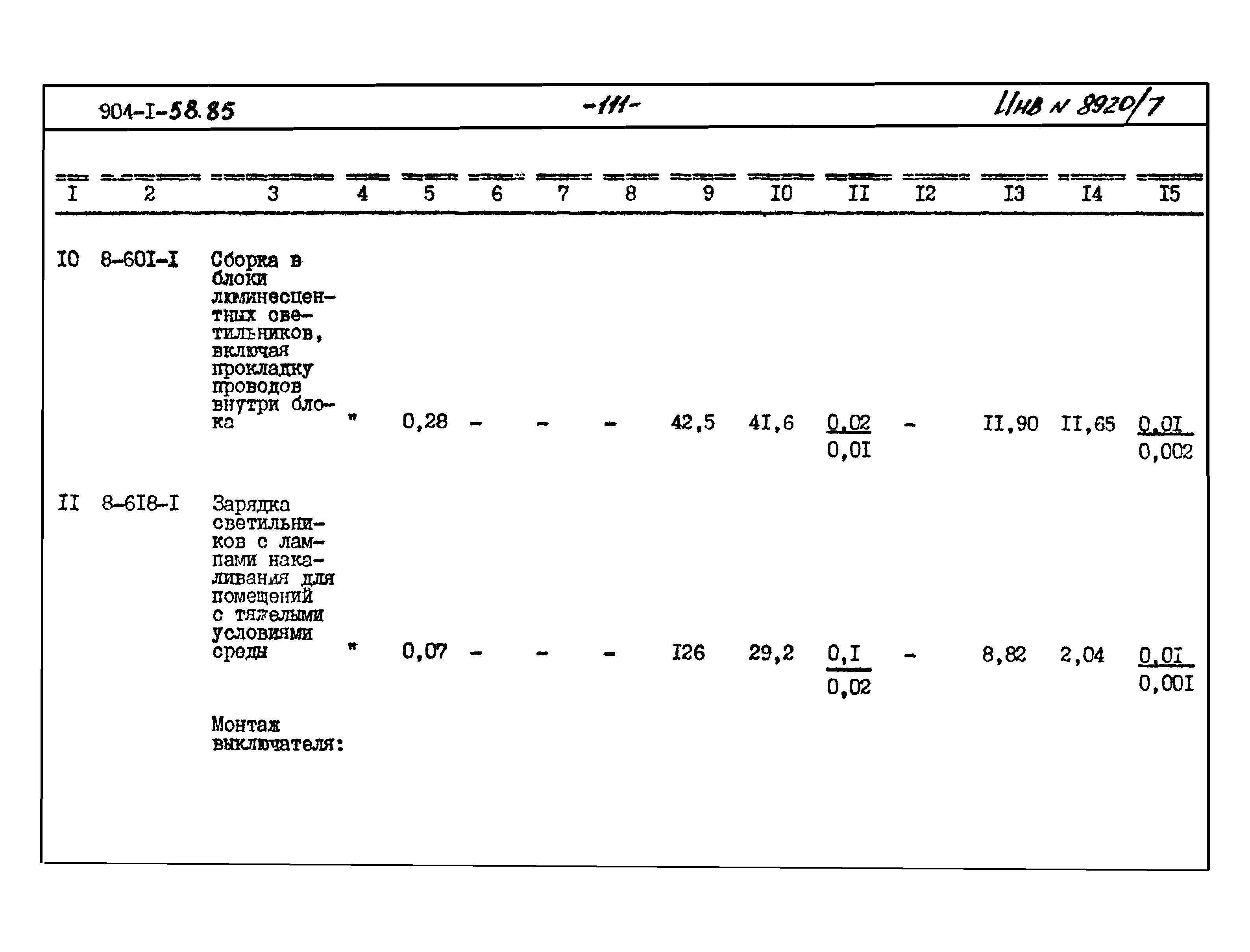 Типовой проект 904-1-58.85