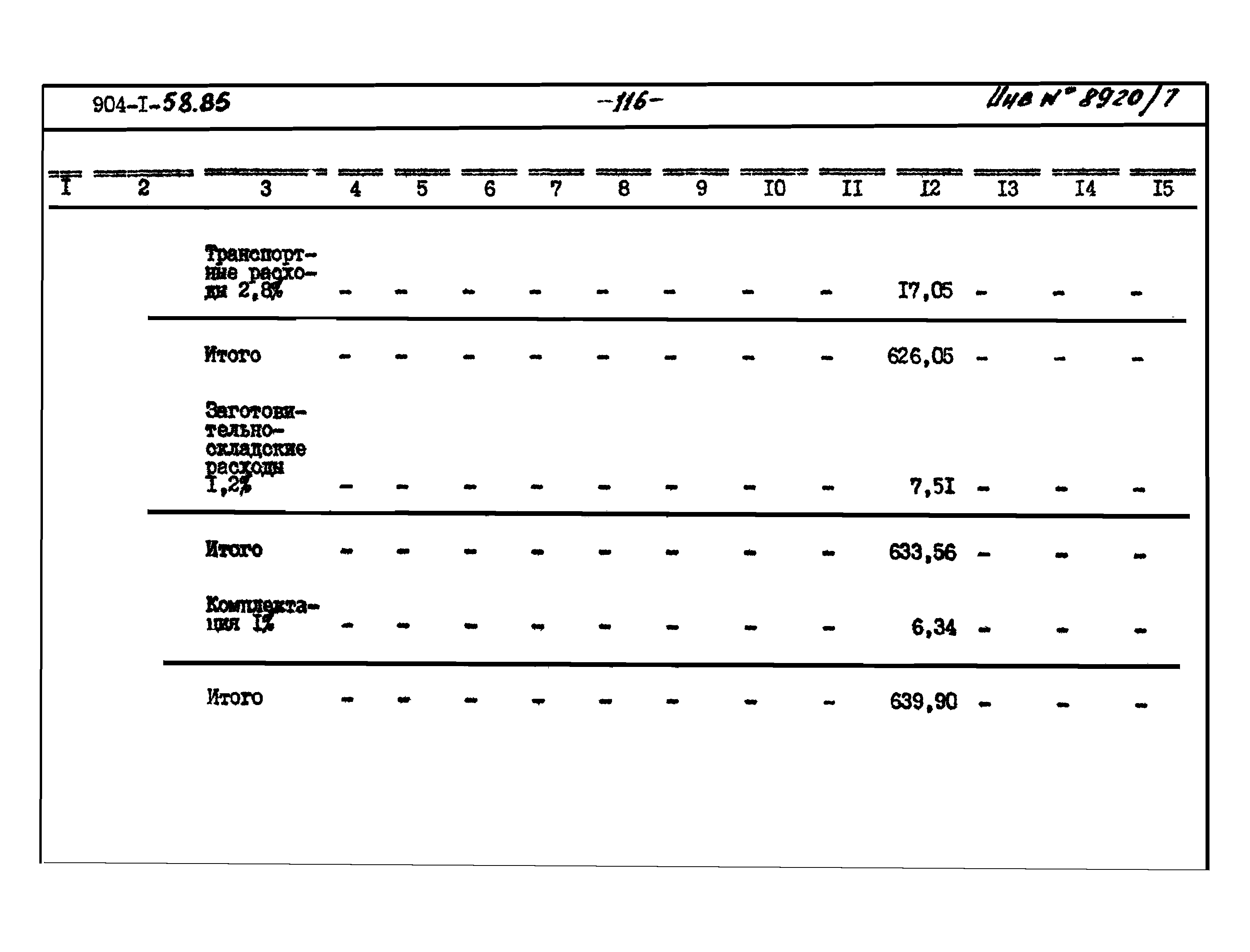 Типовой проект 904-1-58.85