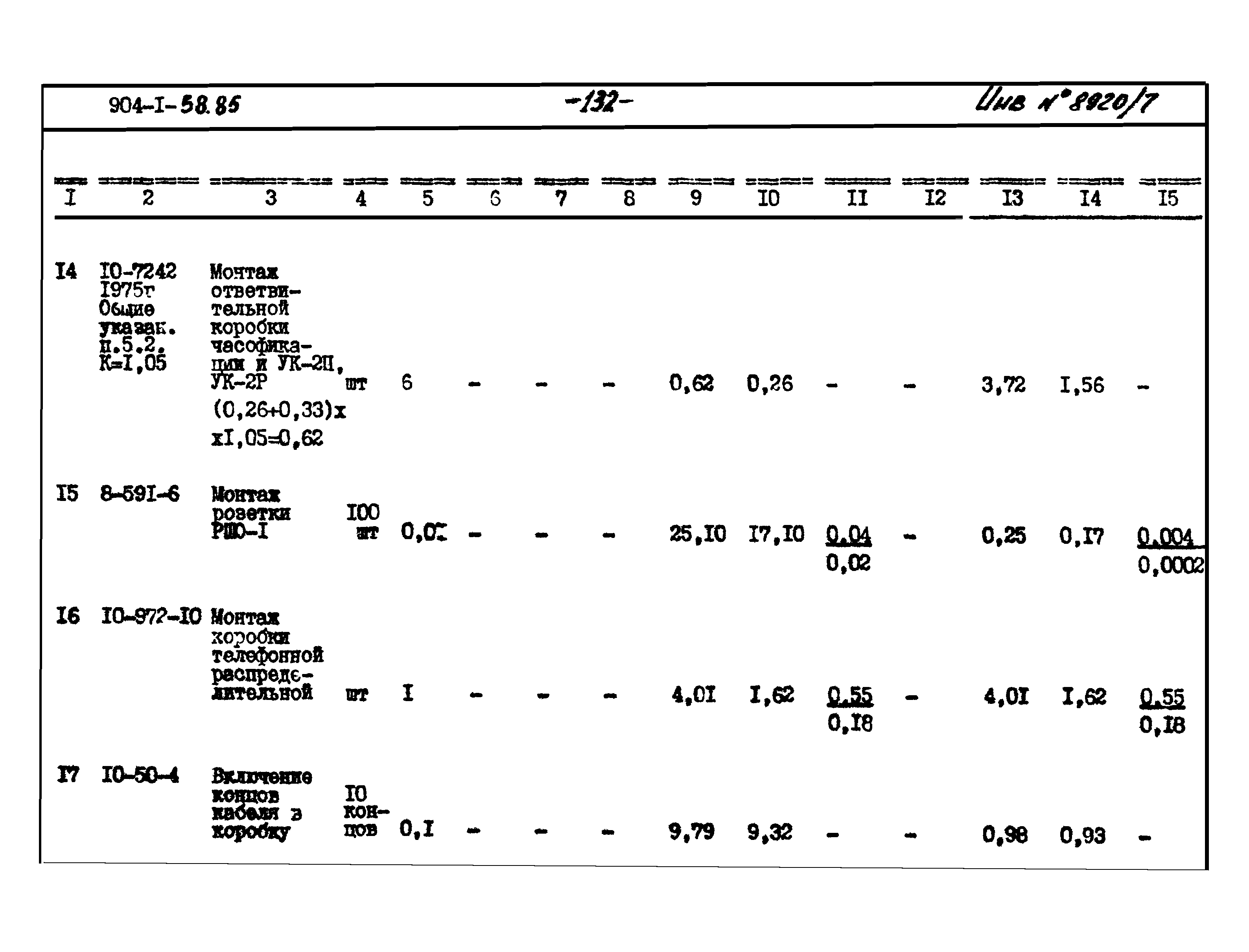 Типовой проект 904-1-58.85