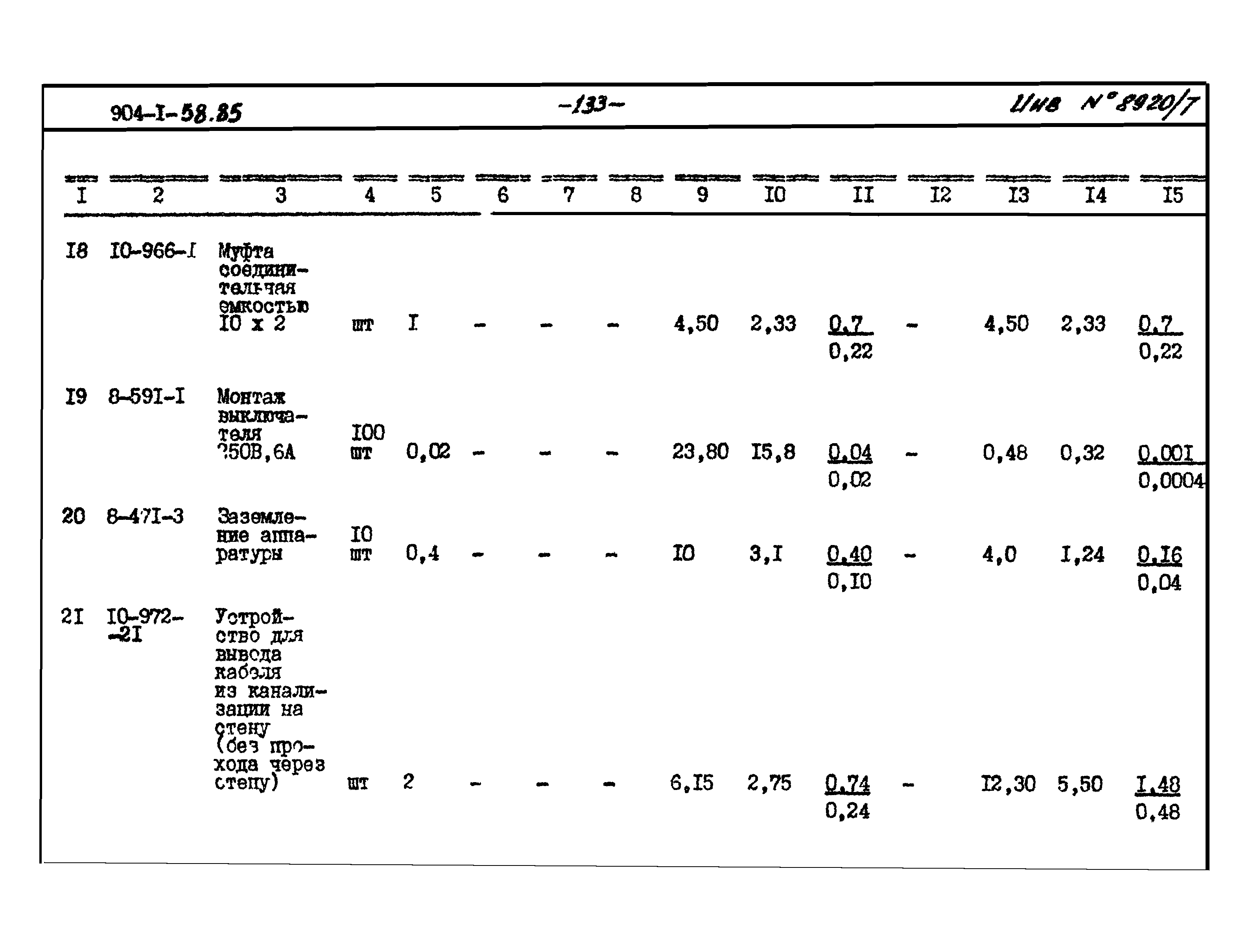Типовой проект 904-1-58.85