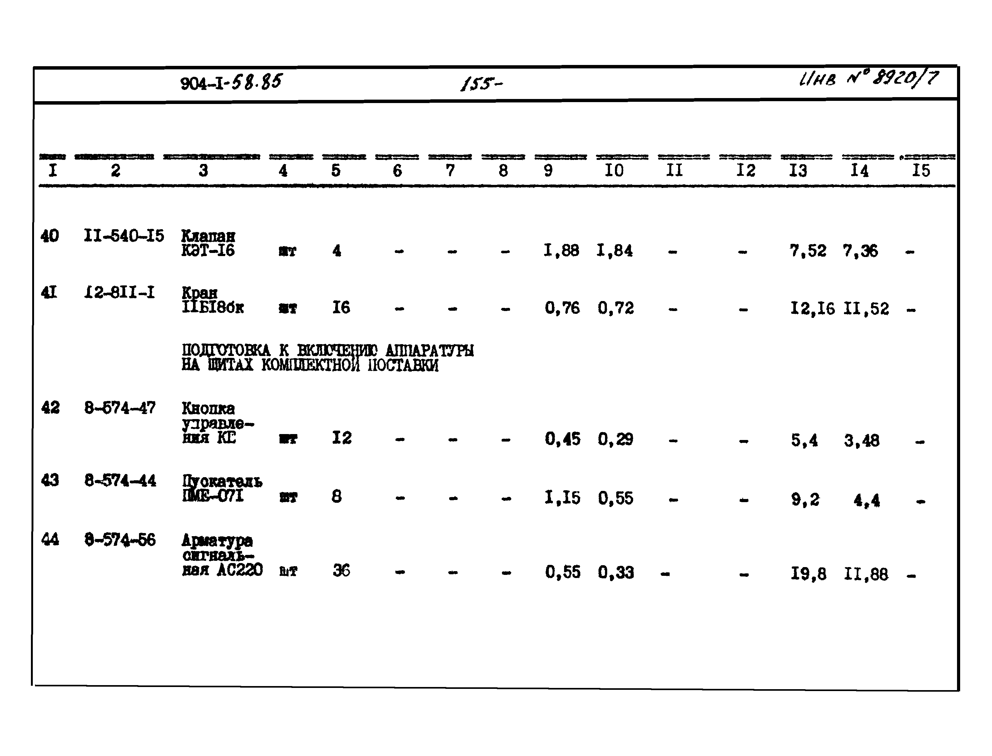 Типовой проект 904-1-58.85