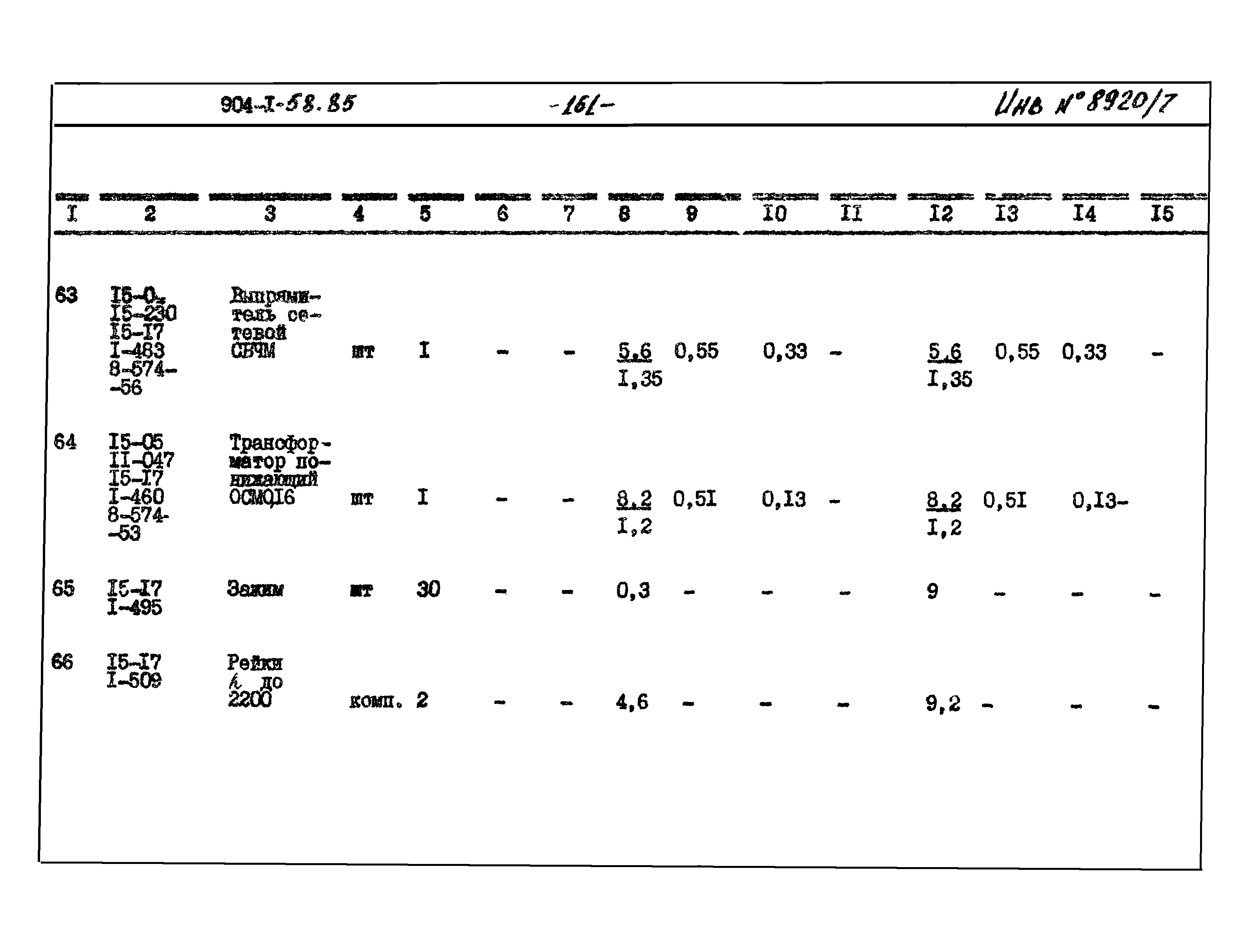 Типовой проект 904-1-58.85