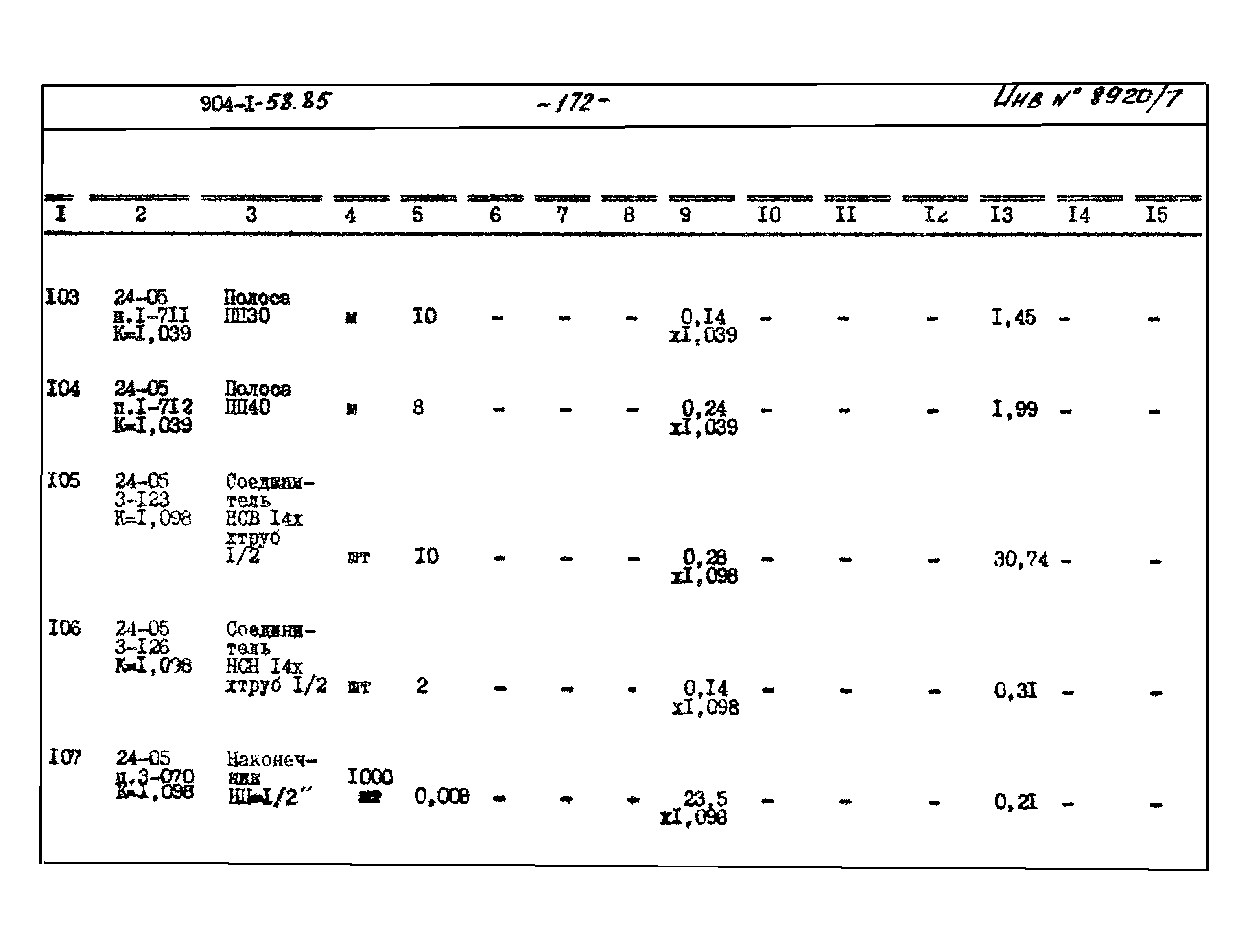 Типовой проект 904-1-58.85