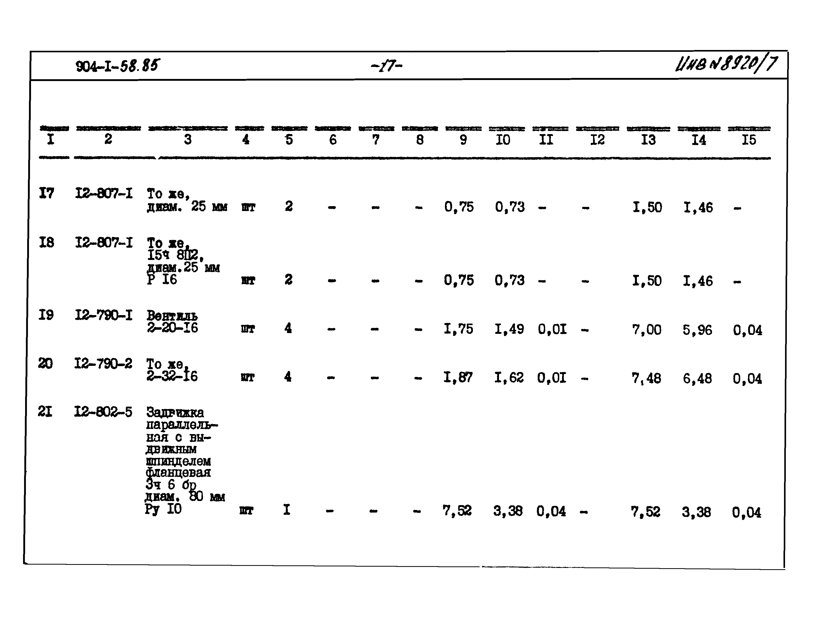 Типовой проект 904-1-58.85