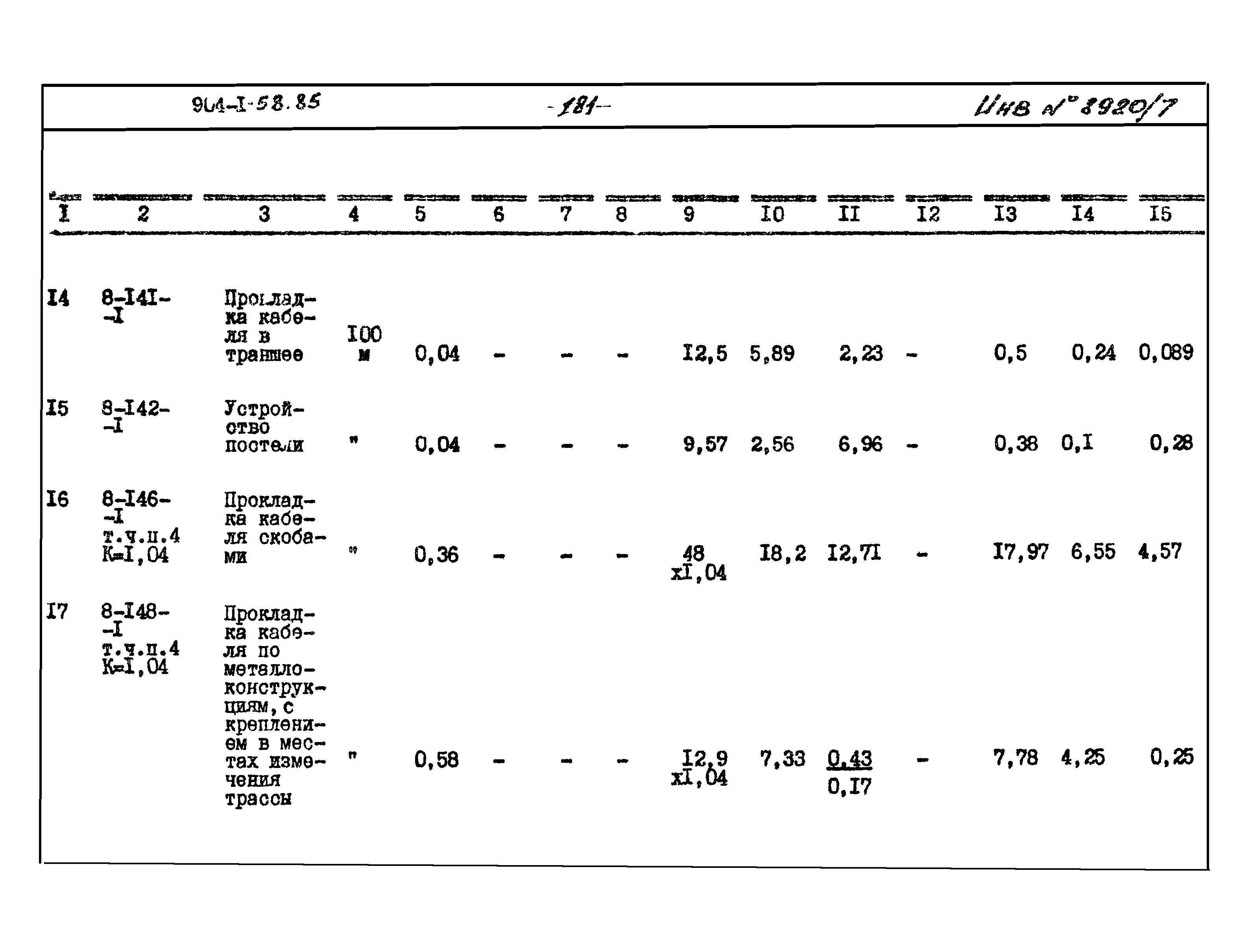 Типовой проект 904-1-58.85
