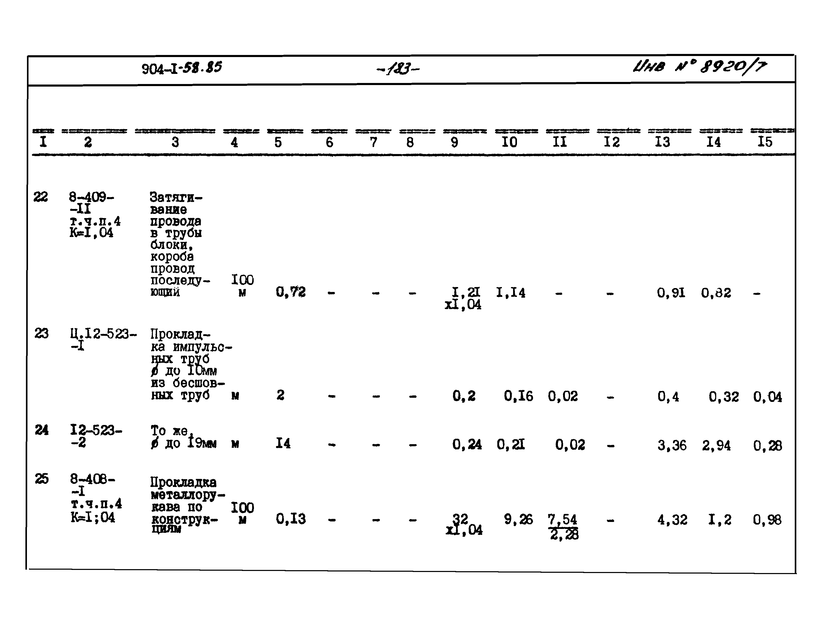 Типовой проект 904-1-58.85