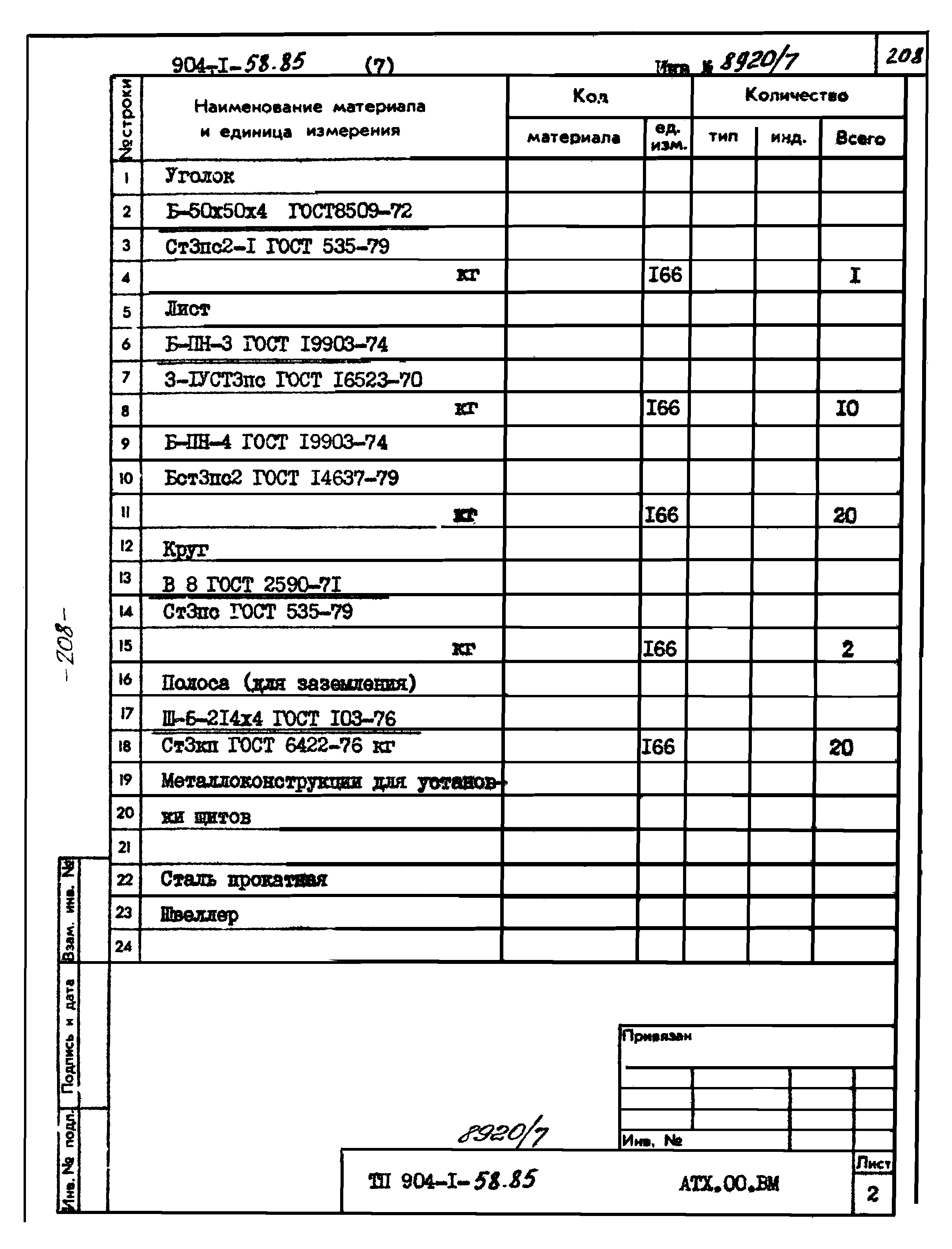 Типовой проект 904-1-58.85