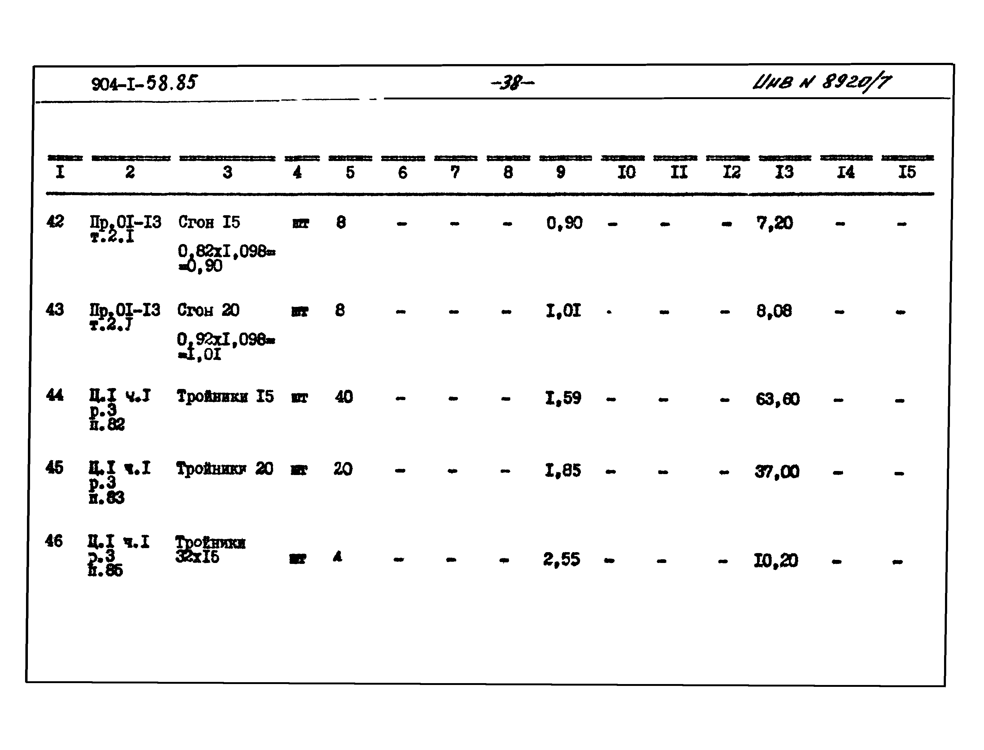 Типовой проект 904-1-58.85