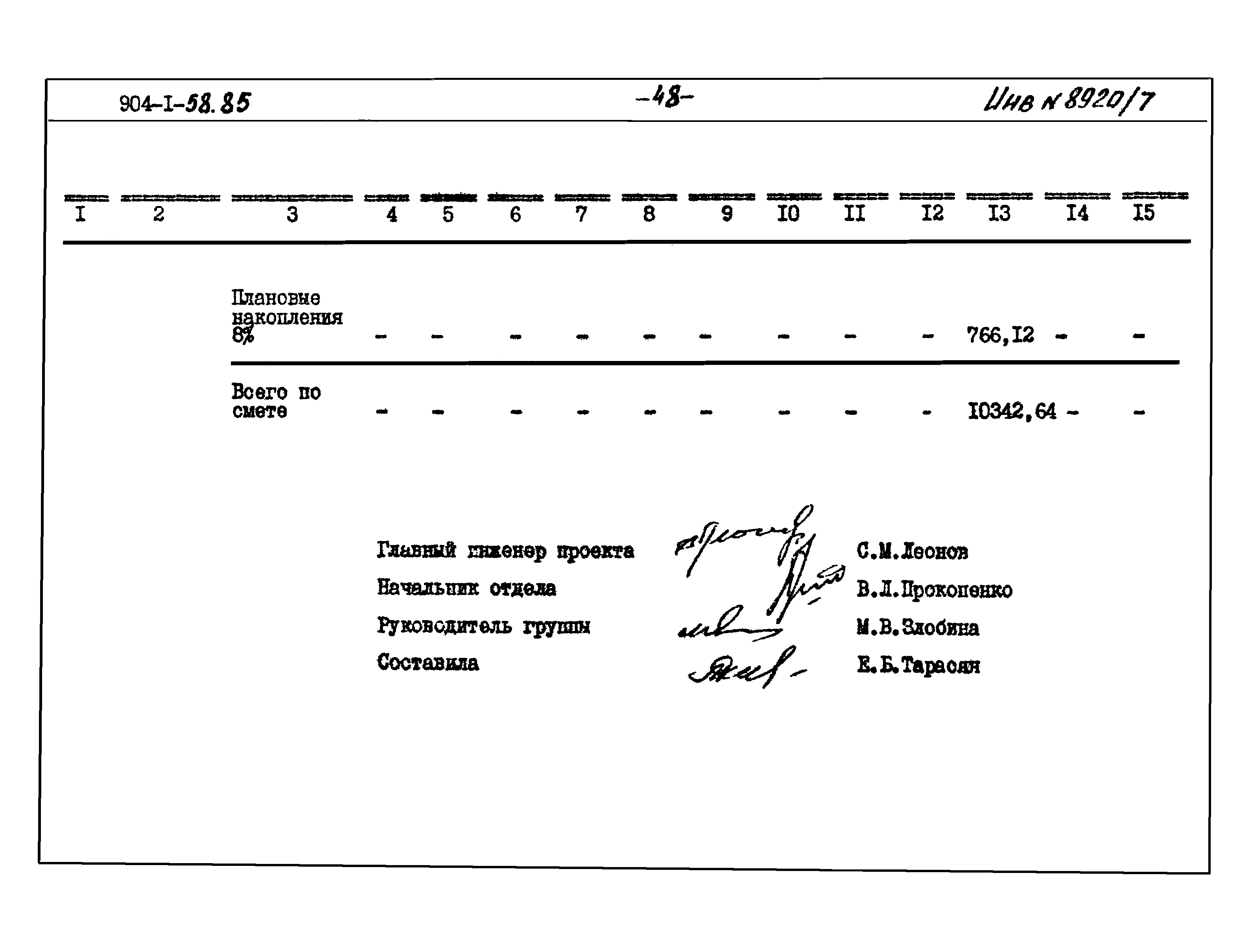 Типовой проект 904-1-58.85