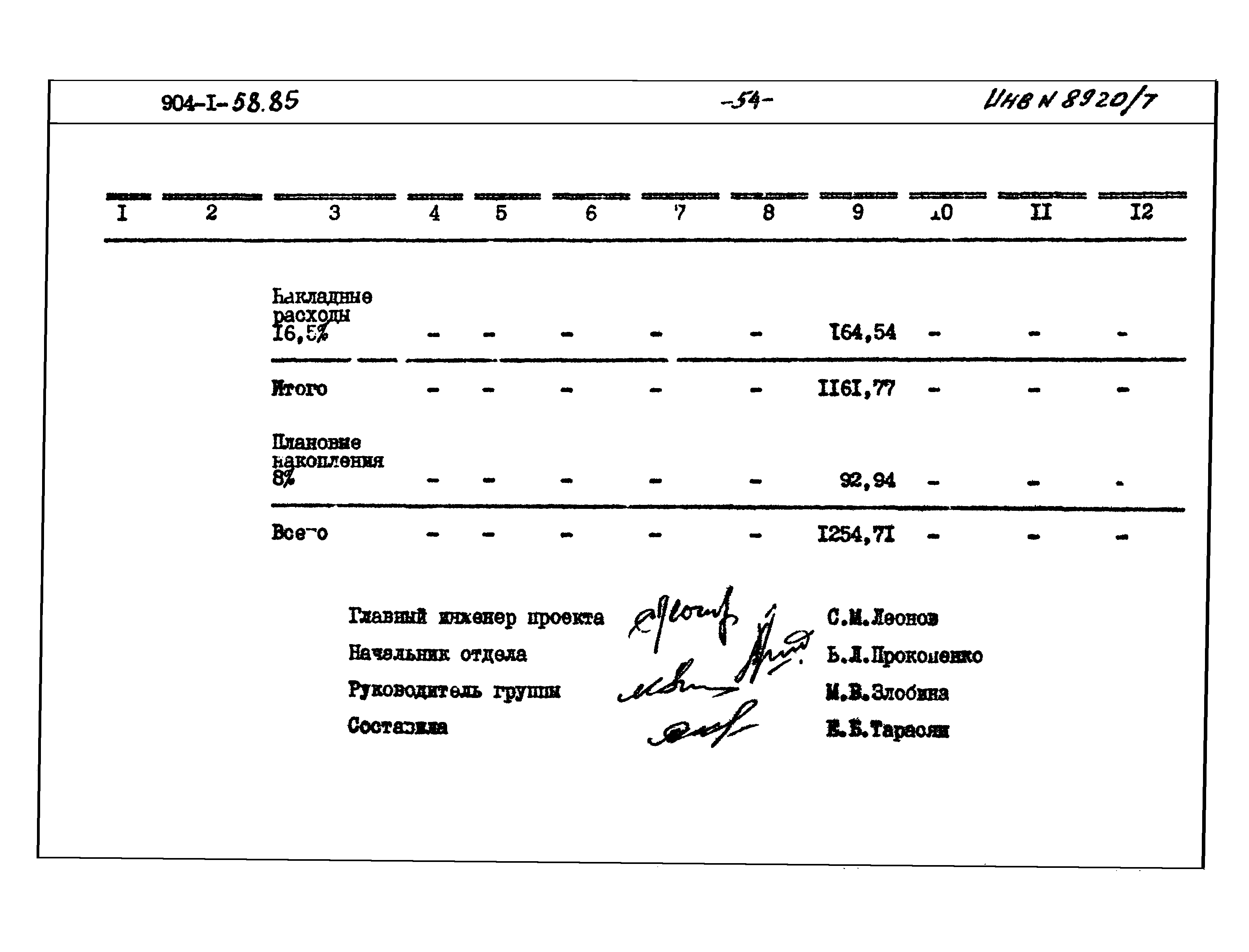 Типовой проект 904-1-58.85
